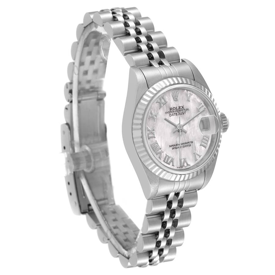 Rolex Datejust Steel White Gold Mother Of Pearl Dial Ladies Watch 69174