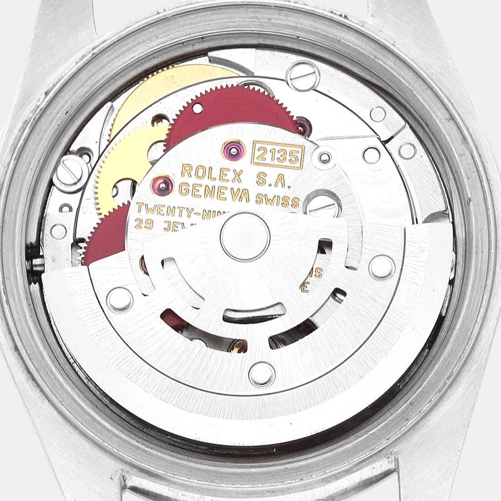 Rolex Datejust Steel White Gold Salmon Dial Ladies Watch 69174