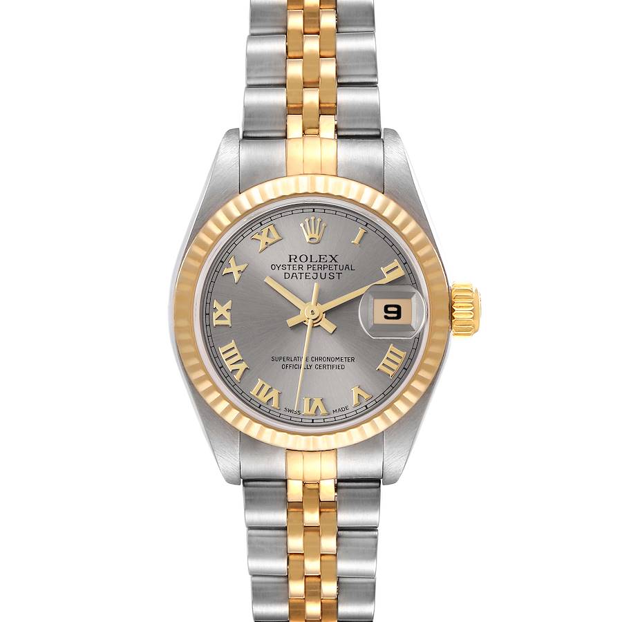 Rolex Datejust Steel Yellow Gold Slate Dial Ladies Watch 79173 26 Mm