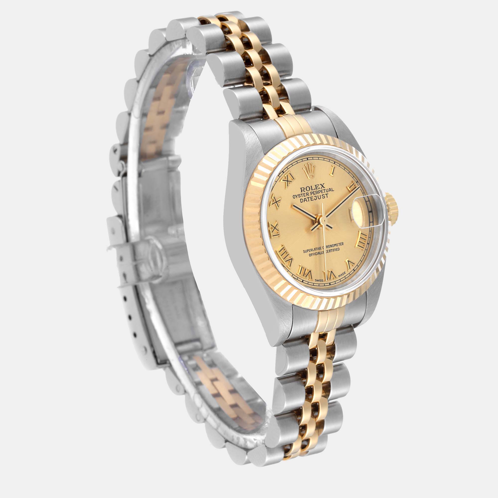 Rolex Datejust Steel Yellow Gold Champagne Dial Ladies Watch 79173 26 Mm
