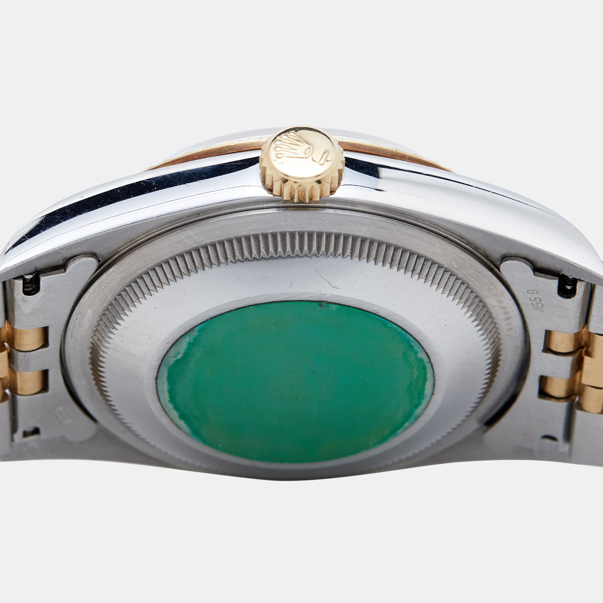 Rolex Champagne 18k Yellow Gold Stainless Steel Datejust 16233 Men's Wristwatch 36 Mm