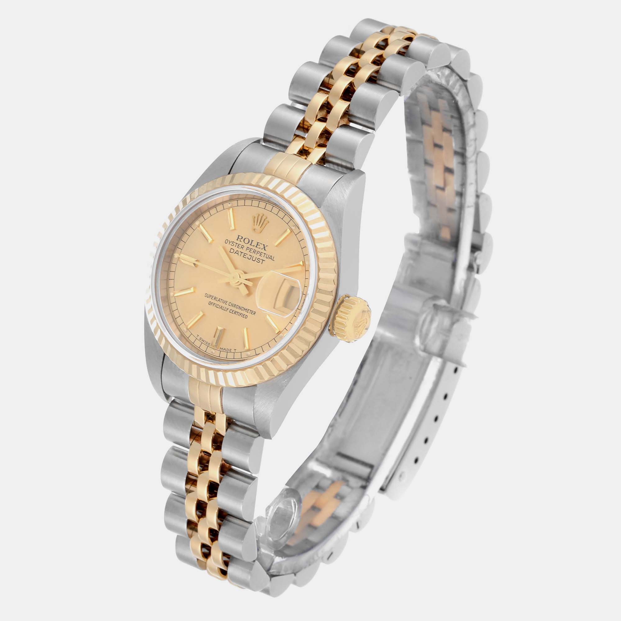 Rolex Datejust Steel Yellow Gold Champagne Dial Ladies Watch 79173 26 Mm