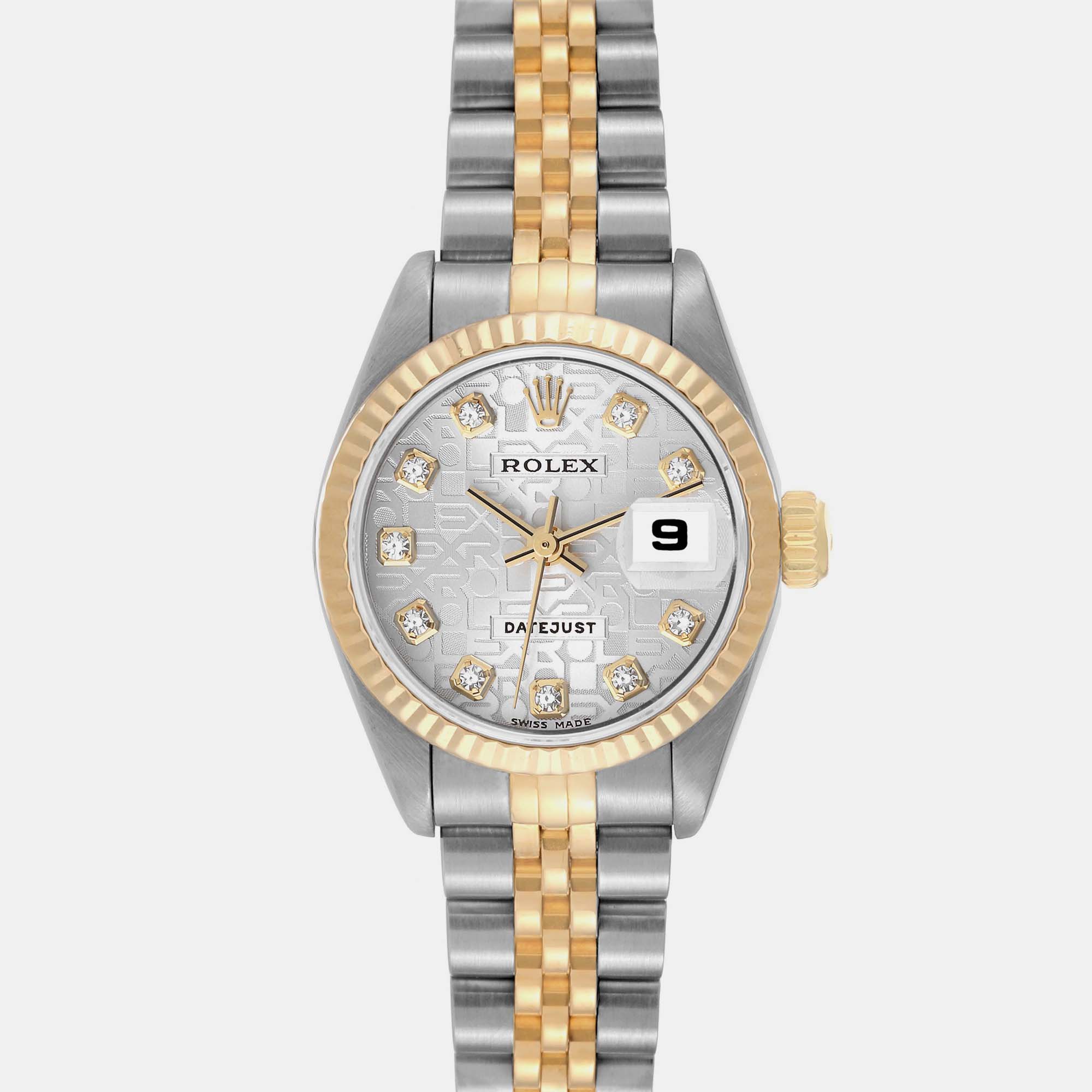 Rolex Datejust Steel Yellow Gold Anniversary Diamond Dial Ladies Watch 79173 26 Mm