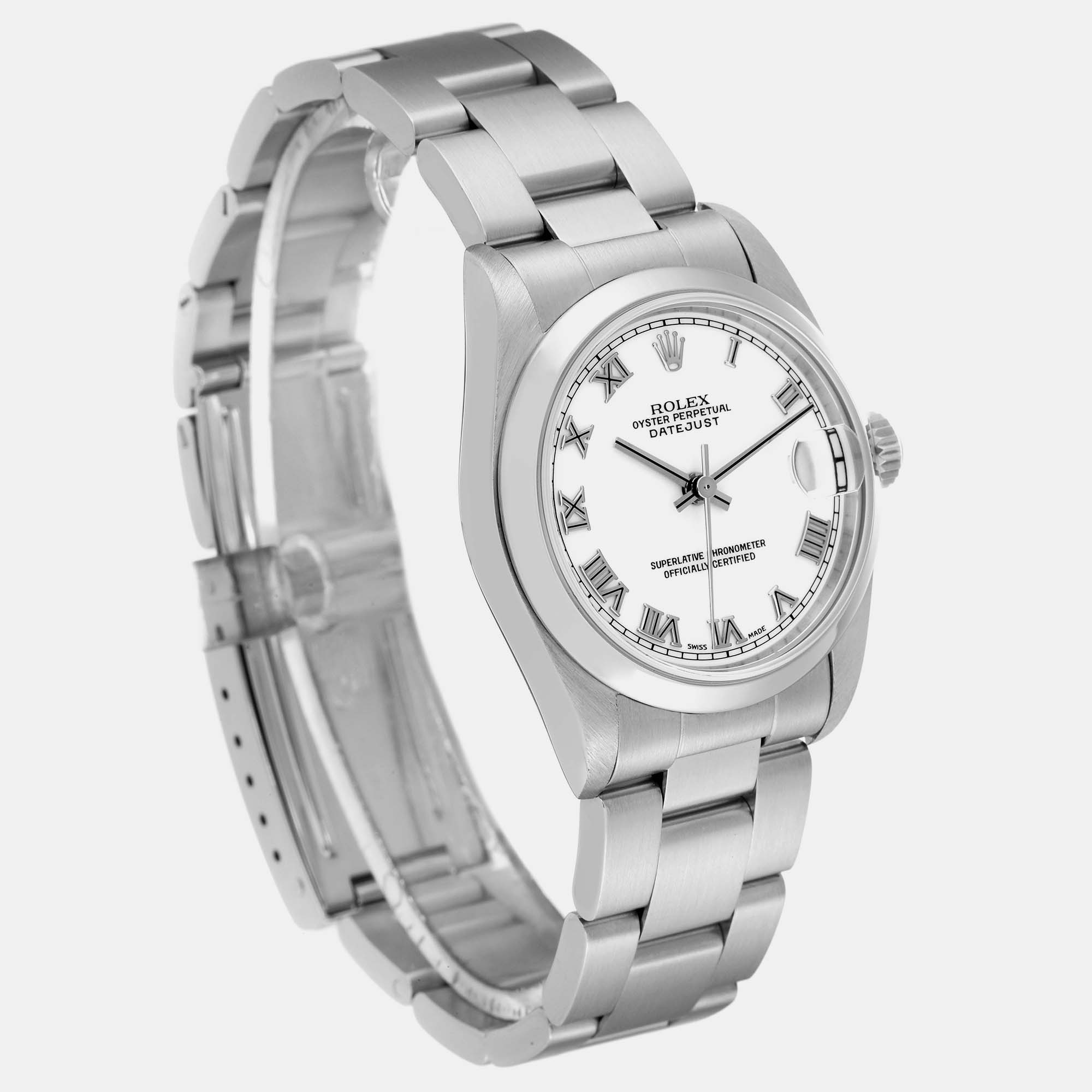 Rolex Datejust Midsize White Dial Steel Ladies Watch 68240 31 Mm