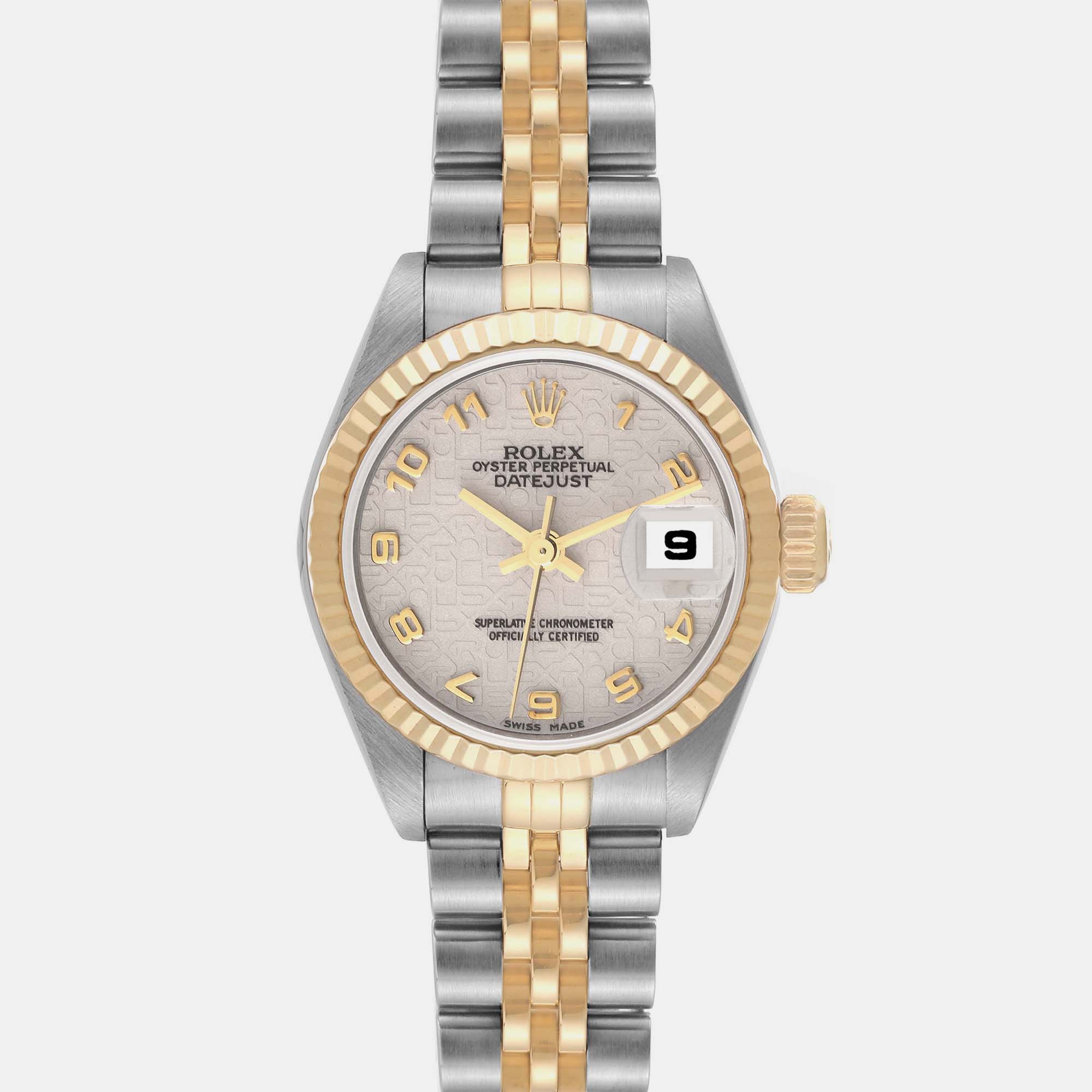 Rolex Datejust Steel Yellow Gold Ivory Anniversary Dial Ladies Watch 79173 26 Mm