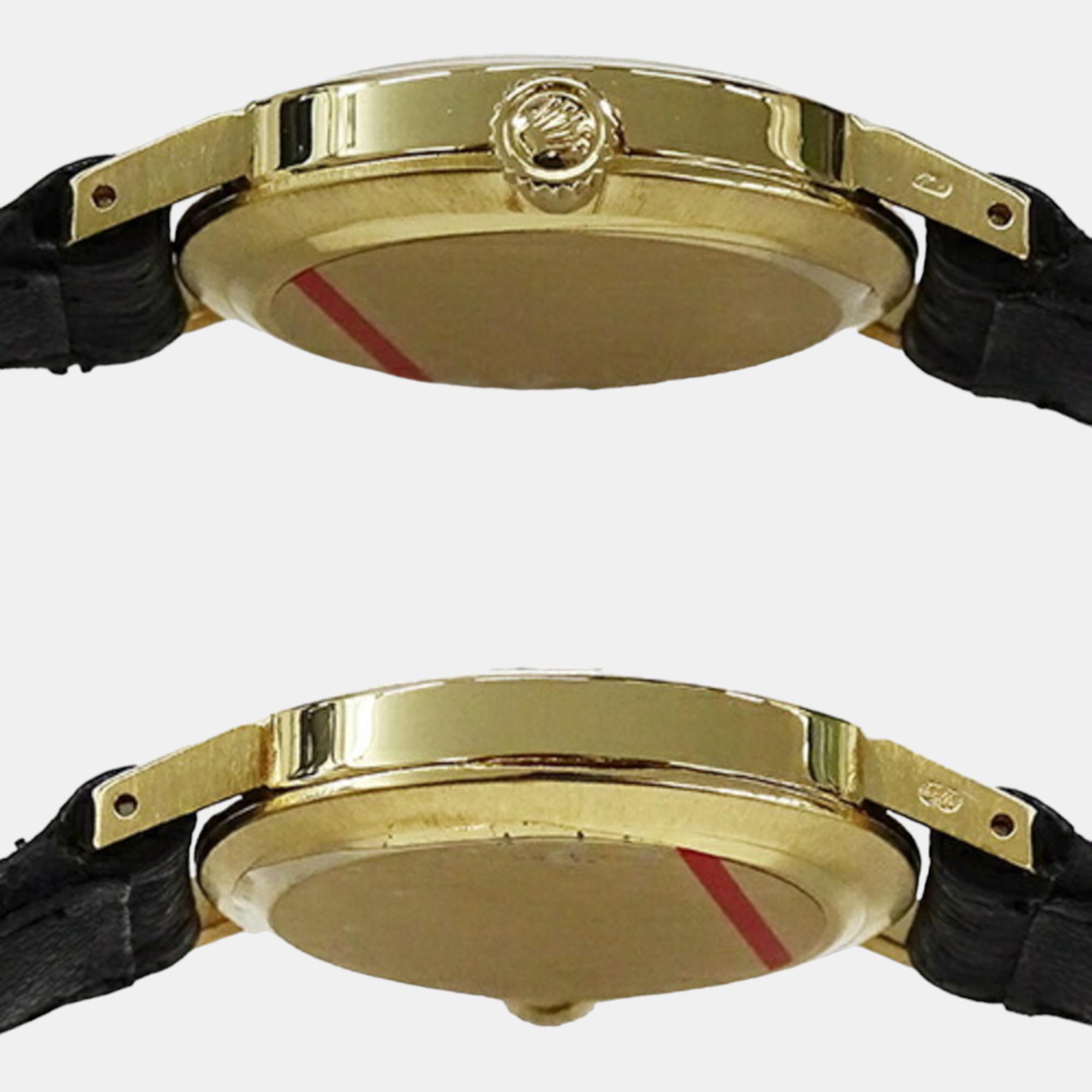 Rolex Gold 18k Yellow Gold Cellini 4109 Manual Winding Women's Wristwatch 26 Mm