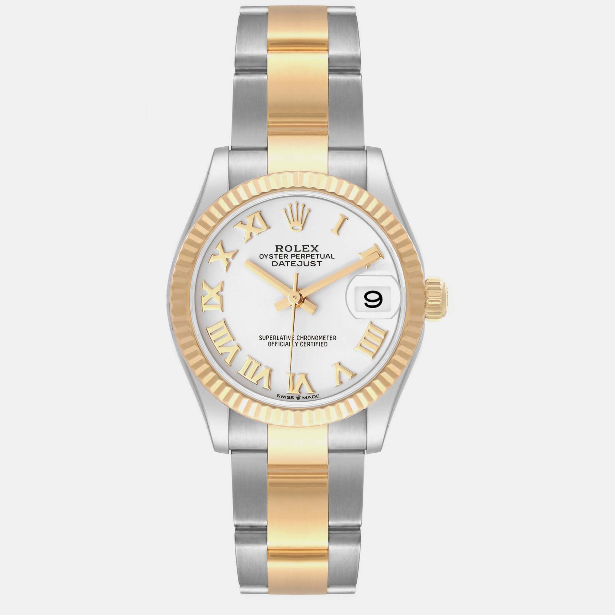 Rolex Datejust Midsize Steel Yellow Gold Ladies Watch 278273 31 Mm
