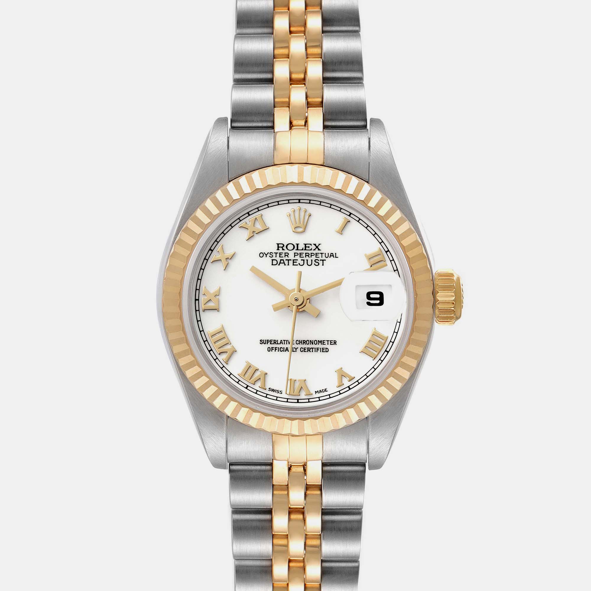 Rolex Datejust Steel Yellow Gold White Dial Ladies Watch 79173 26 Mm