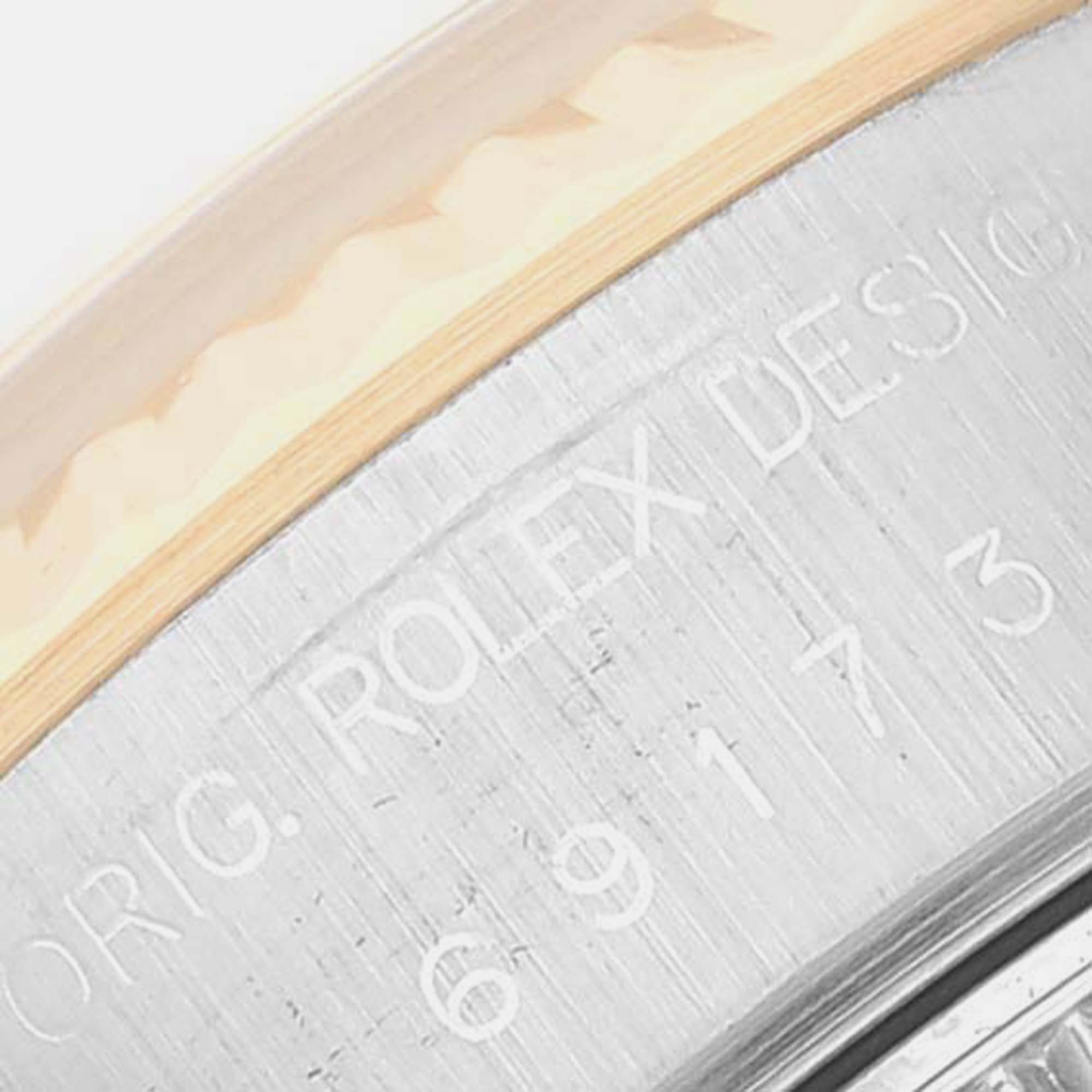 Rolex Datejust Steel Yellow Gold Black Dial Ladies Watch 69173 26 Mm