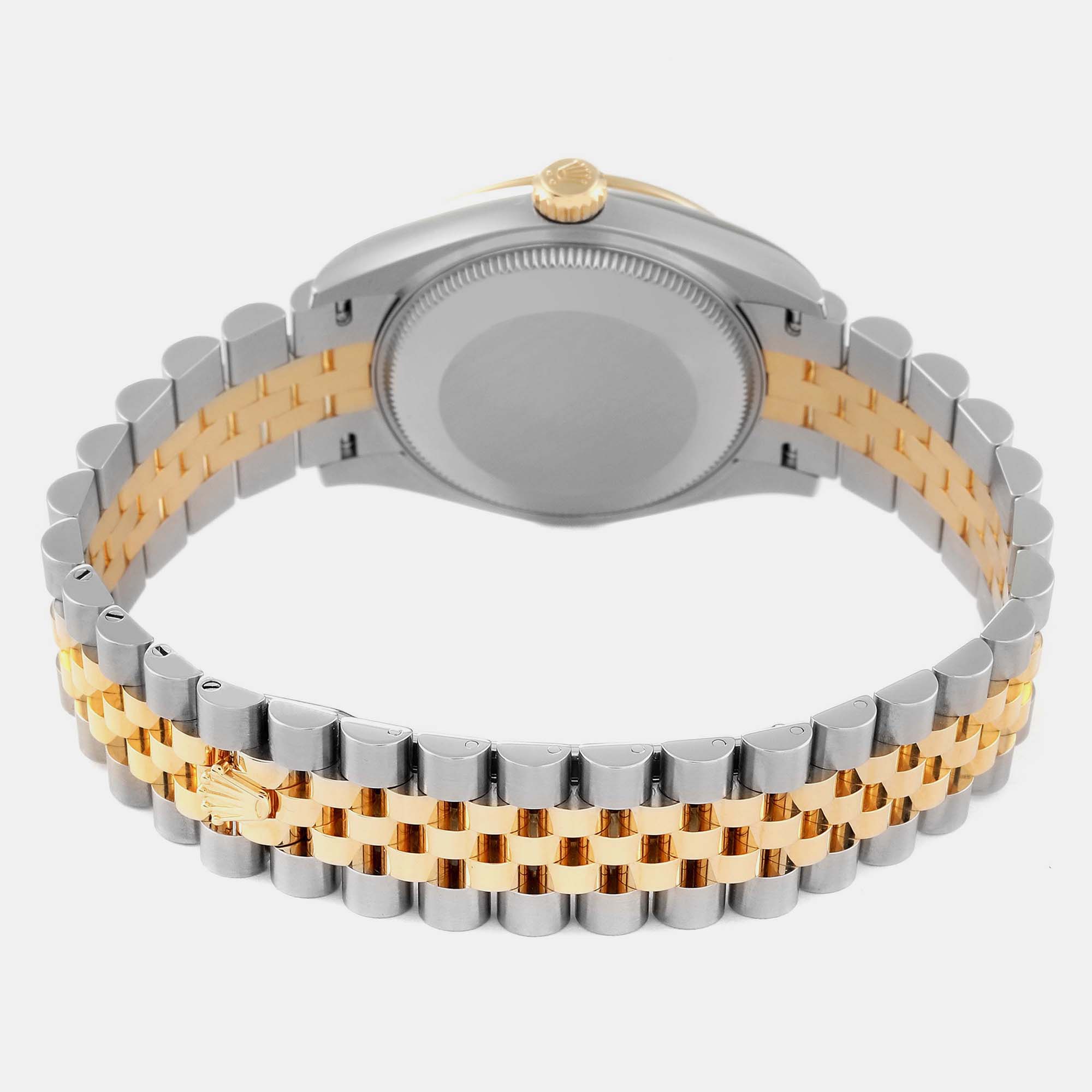 Rolex Datejust Midsize Steel Yellow Gold Diamond Dial Ladies Watch 278273 Unworn