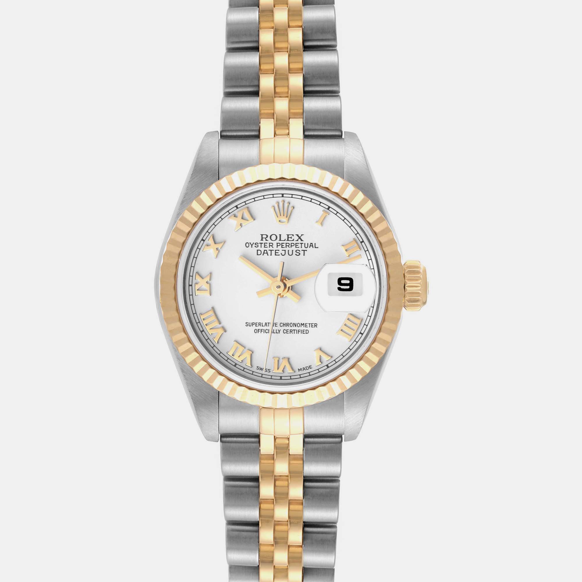 Rolex Datejust Steel Yellow Gold White Dial Ladies Watch 79173 26 Mm