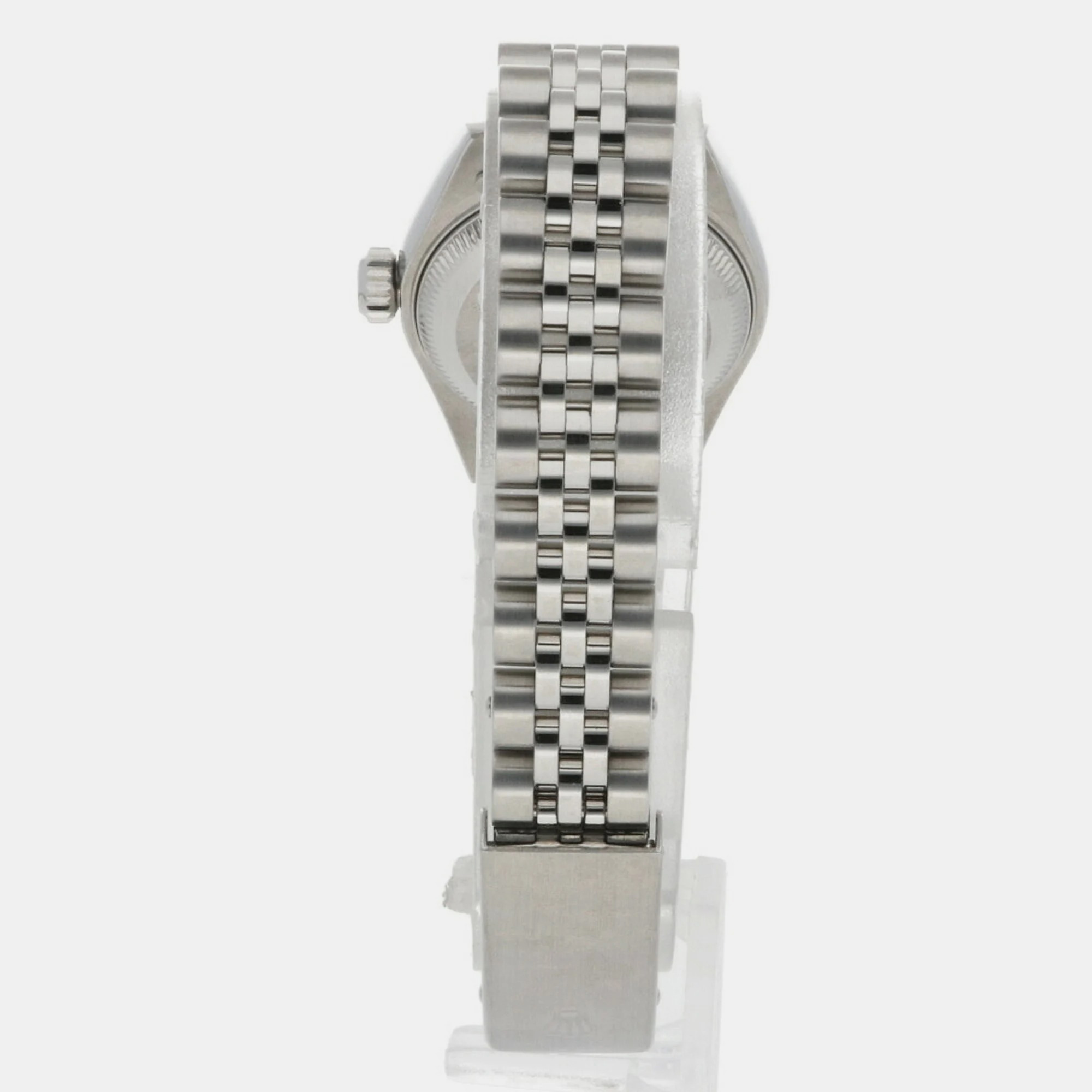 Rolex Grey 18K White Gold And Stainless Steel Datejust 79174 Automatic Women's Wristwatch 26 Mm