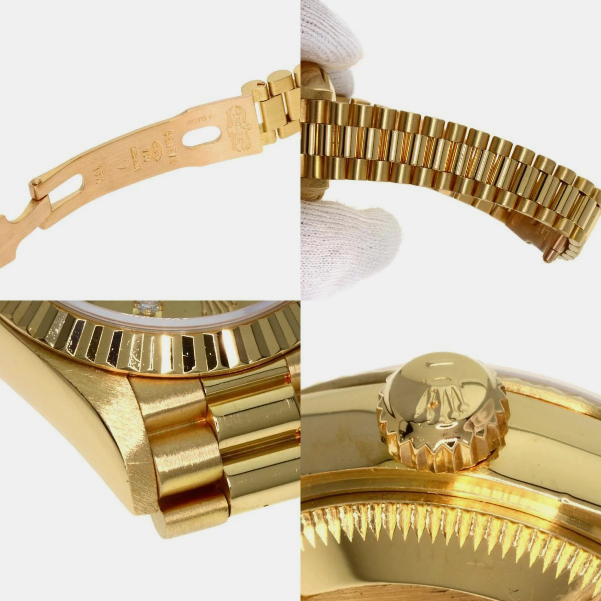 Rolex Champagne Diamond 18k Yellow Gold Datejust 69178 Automatic Women's Wristwatch 26 Mm