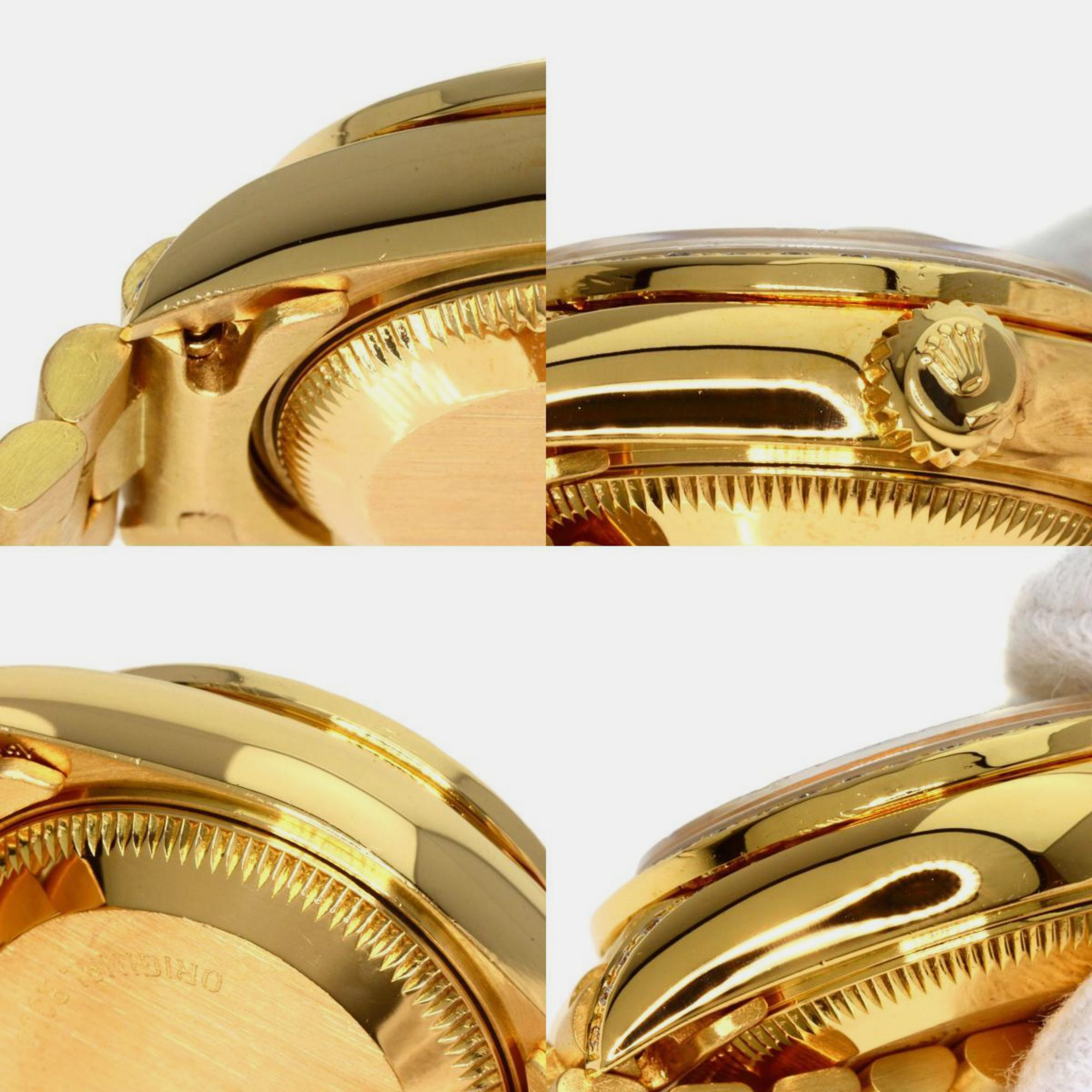 Rolex Champagne 18k Yellow Gold Diamond Datejust 69158 Automatic Women's Wristwatch 26 Mm