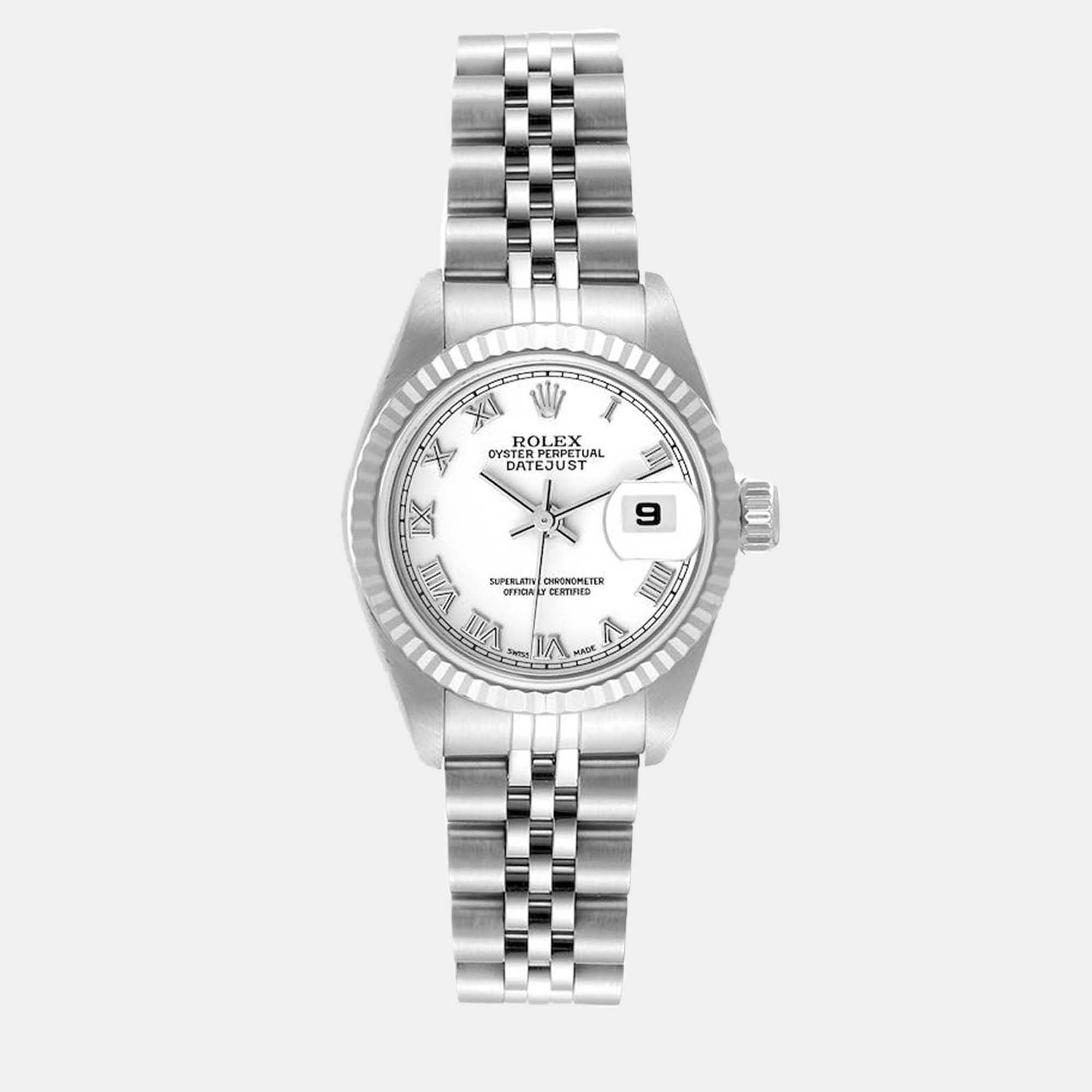 Rolex Datejust Steel White Gold Ladies Watch 79174 26 Mm