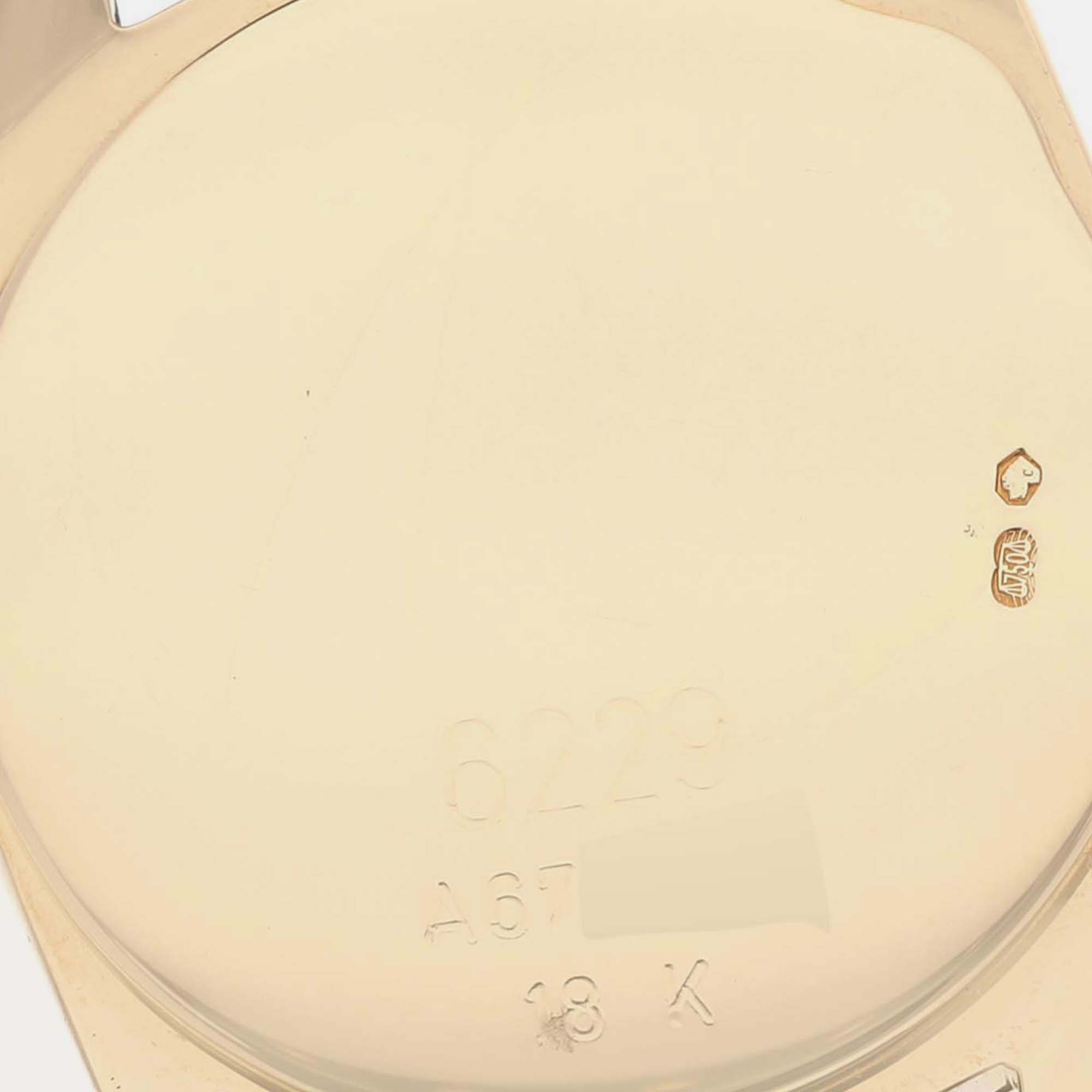Rolex Cellini Danaos Yellow Gold Black Dial Ladies Watch 6229 26.5 Mm