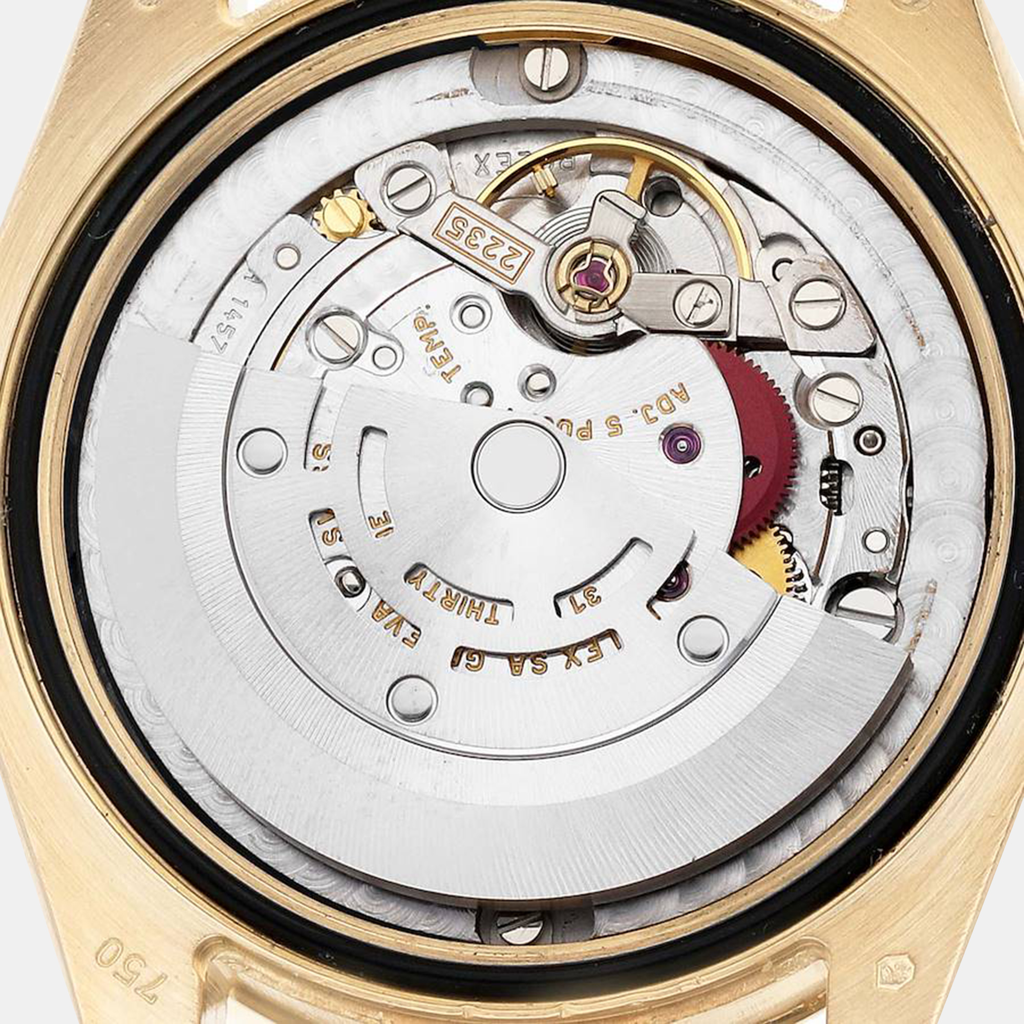 Rolex Datejust President Midsize Yellow Gold Diamond Dial Ladies Watch 178278 31 Mm