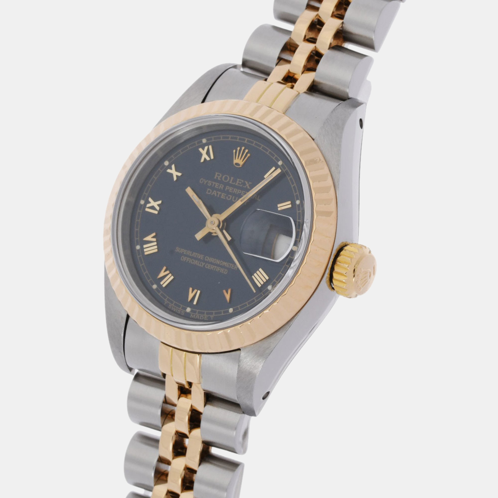 Rolex Blue 18k Yellow Gold Stainless Steel Datejust 69173 Automatic Women's Wristwatch 26 mm
Rolex Blue 18k Yellow Gold Stainless Steel Datejust 69173 Automatic Women's Wristwatch 26 mm