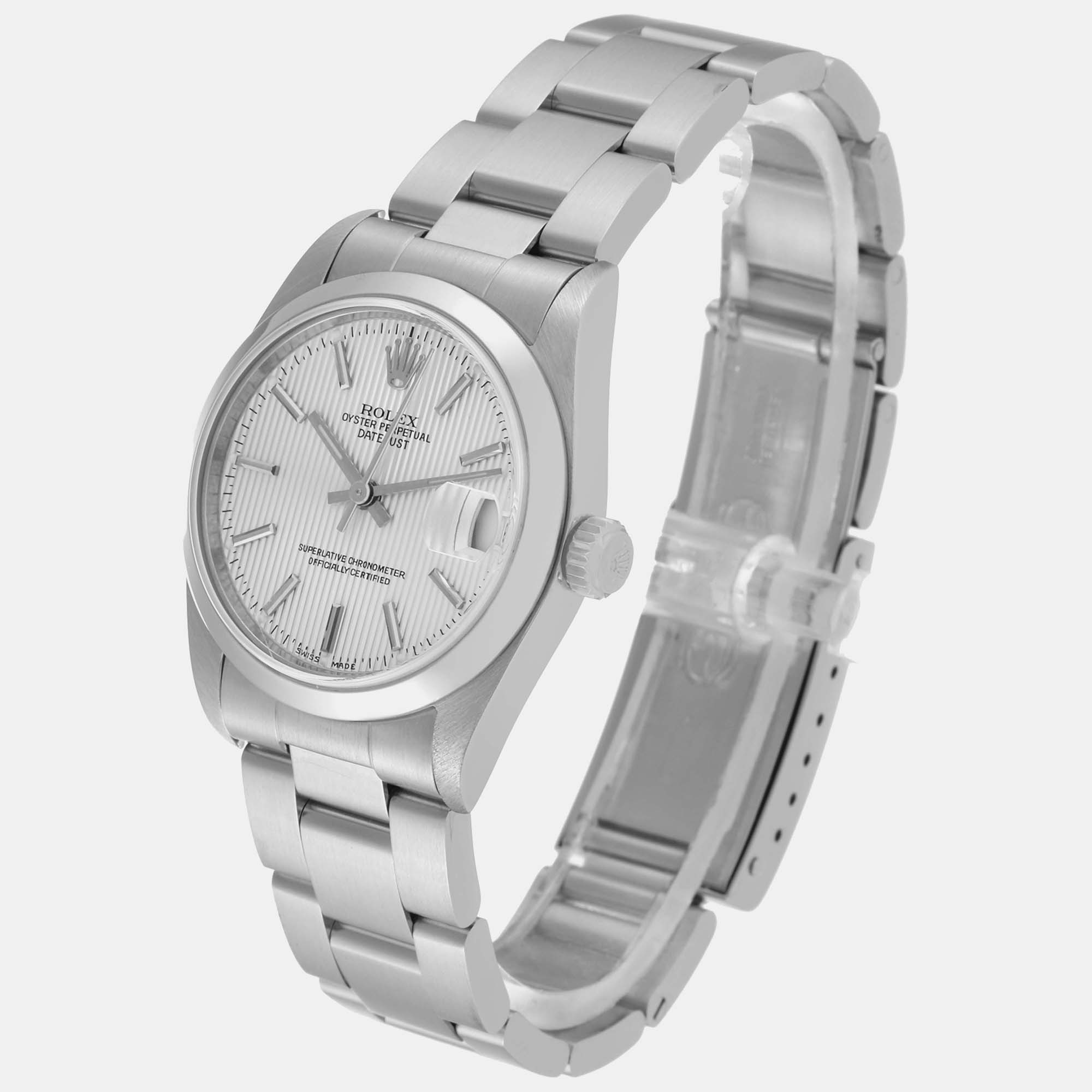 Rolex Datejust Midsize Tapestry Dial Steel Women's Watch 31 Mm