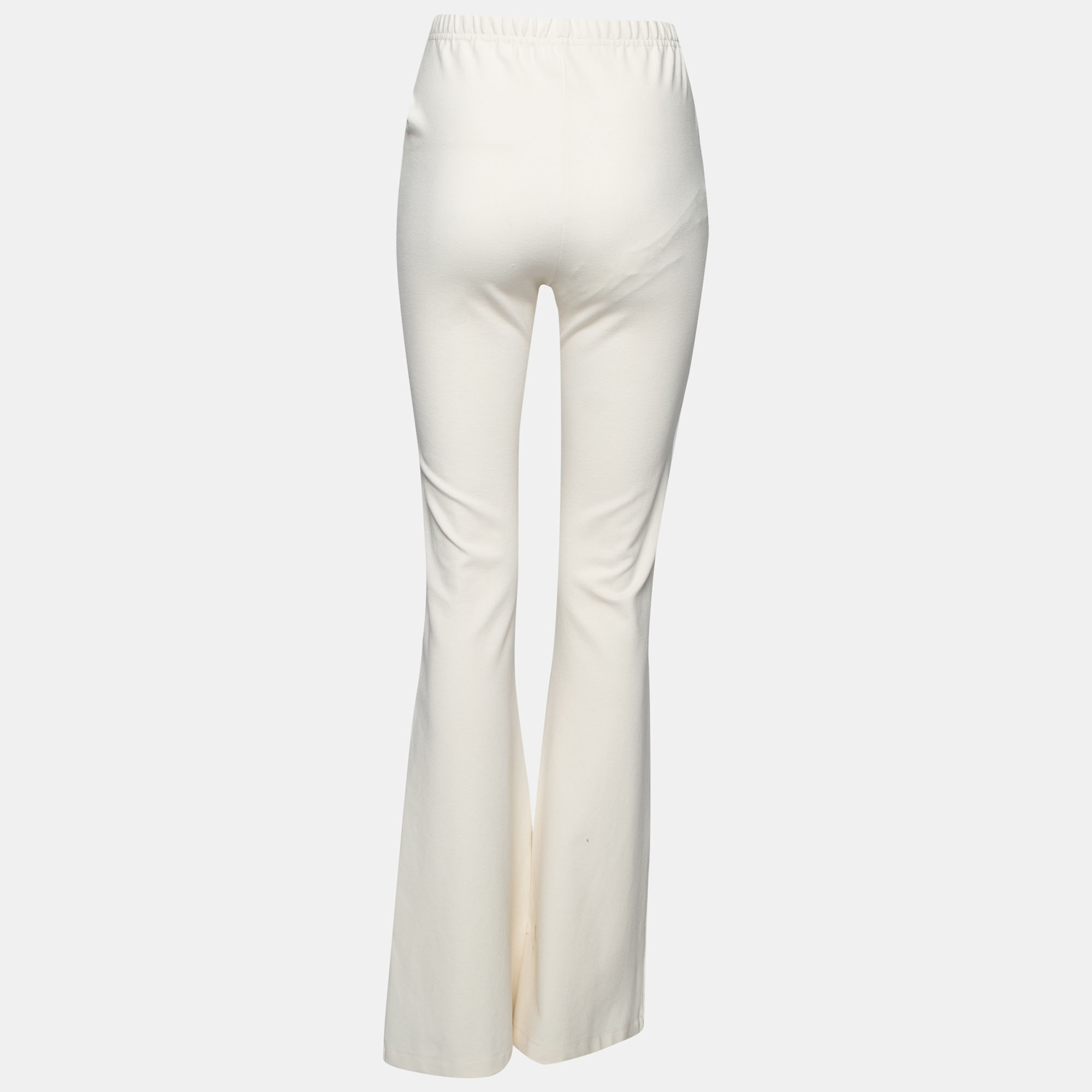 Sablyn Ivory Stretch Knit Flared Pants L