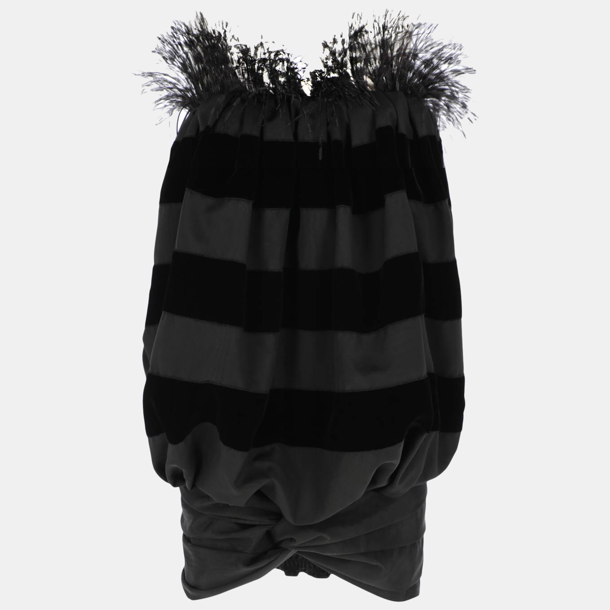 Saint Laurent Women's Synthetic Fibers Mini Dress - Black - S
