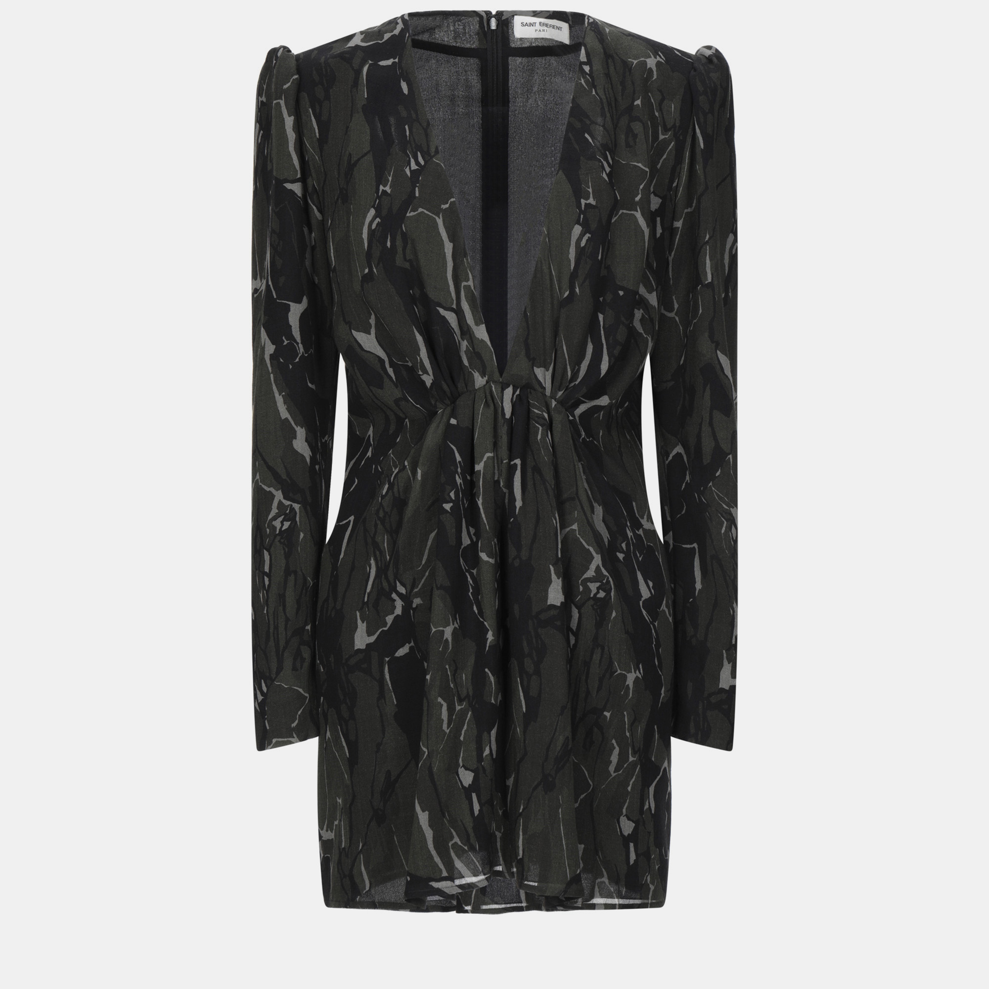 Saint laurent paris saint laurent virgin wool mini dress36