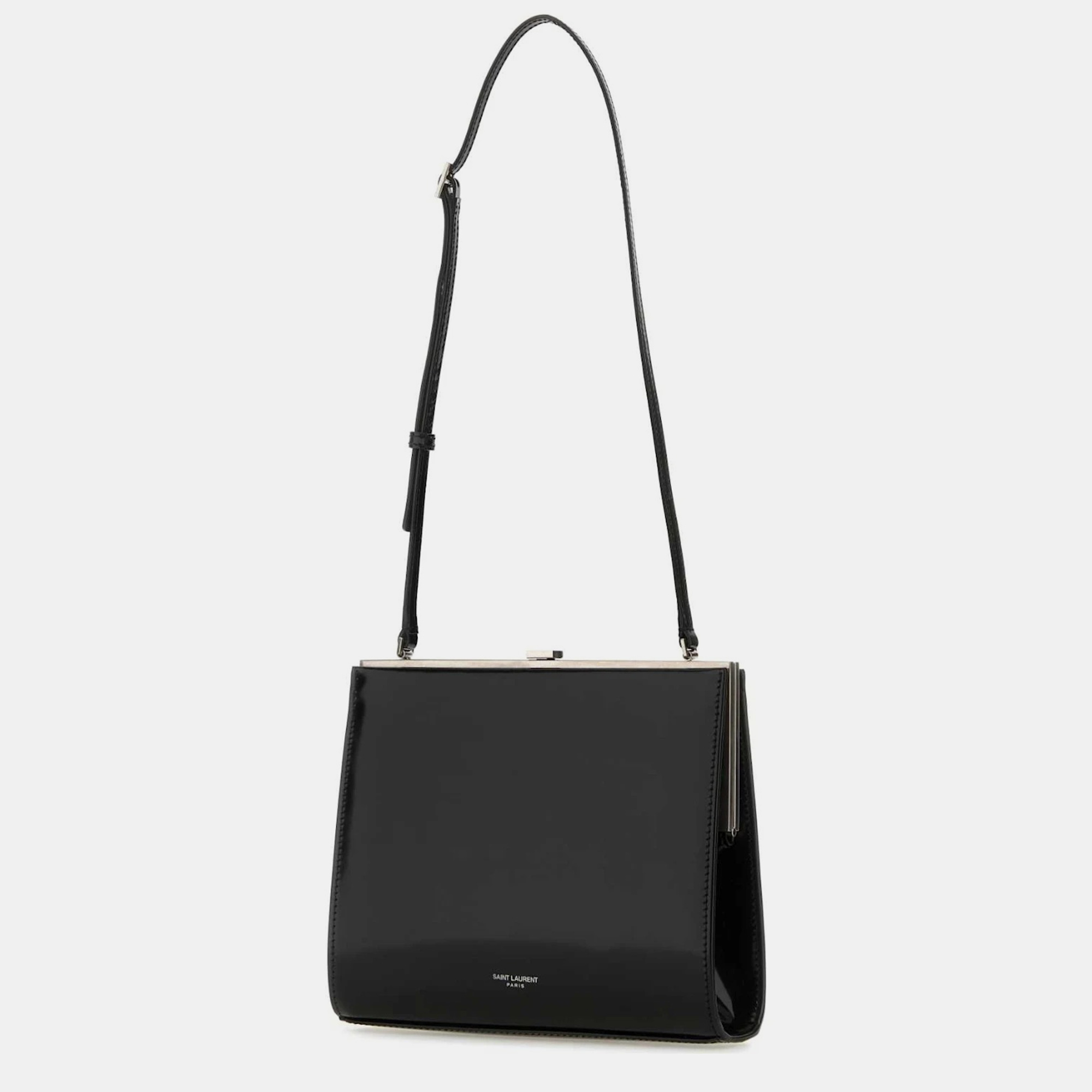 Saint Laurent Black Leather Le Anne-marie Tote Bag