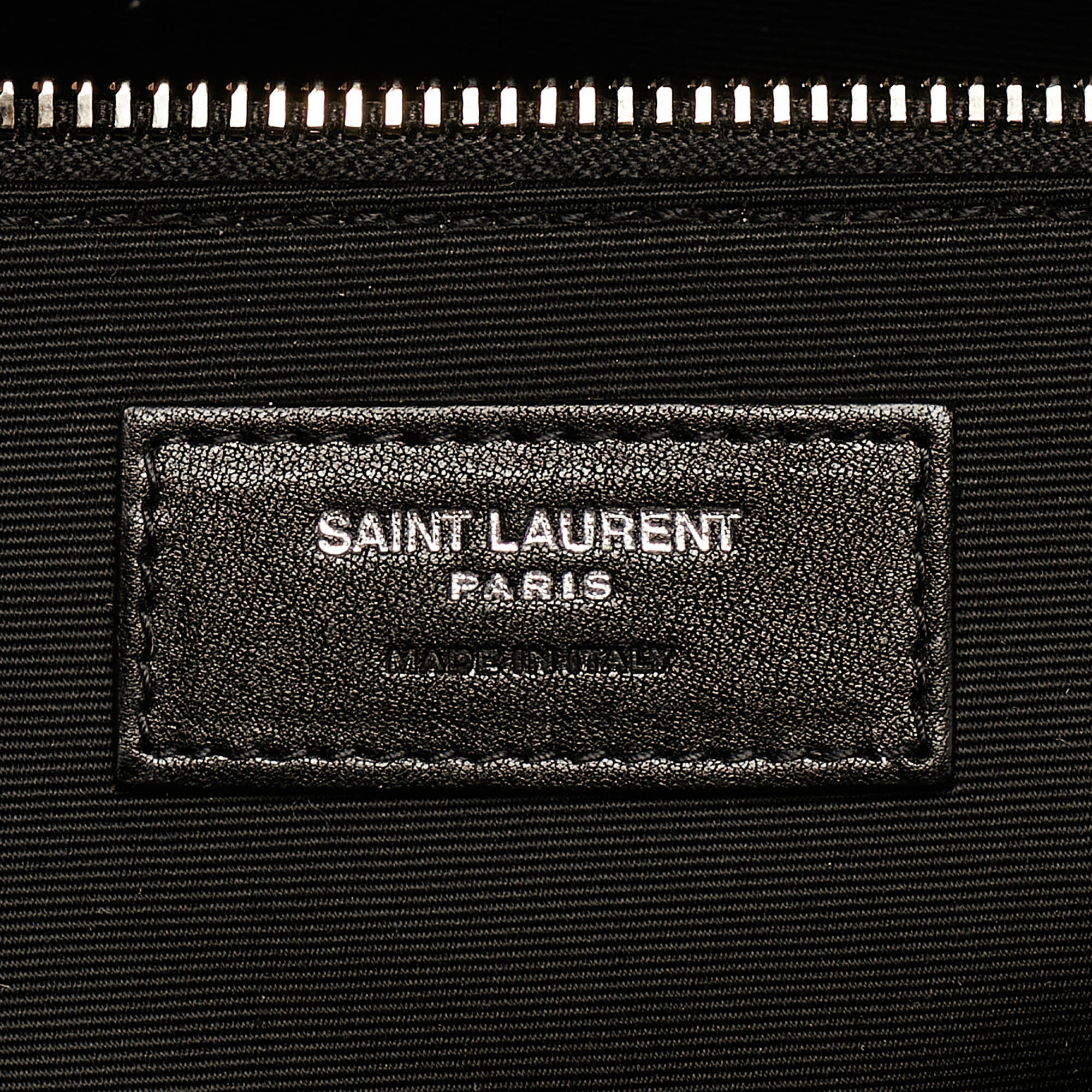 Saint Laurent Black Raffia Rive Gauche Logo Oversized Tote