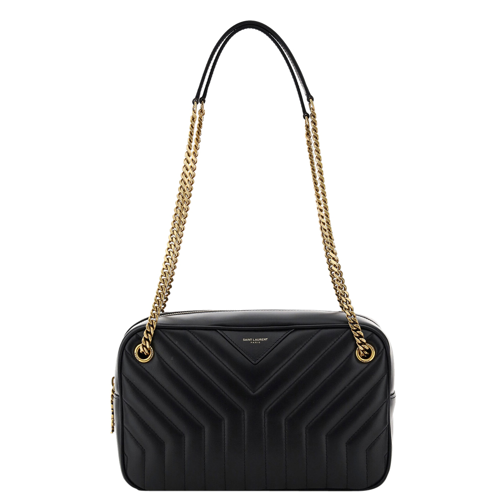 Image of Saint Laurent Black Joan Matelase Shoulder Bag