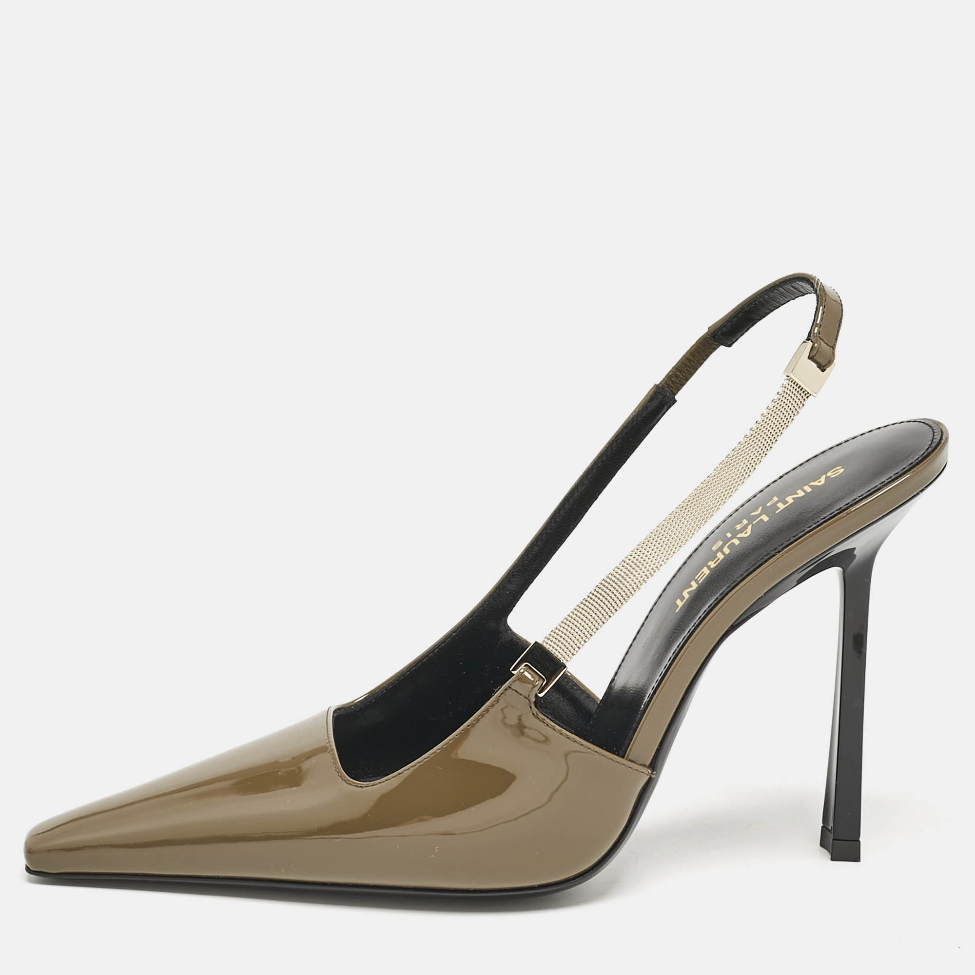 Saint Laurent Amber Green Patent Leather Blake Slingback Pumps Size
Saint Laurent Amber Green Patent Leather Blake Slingback Pumps Size
