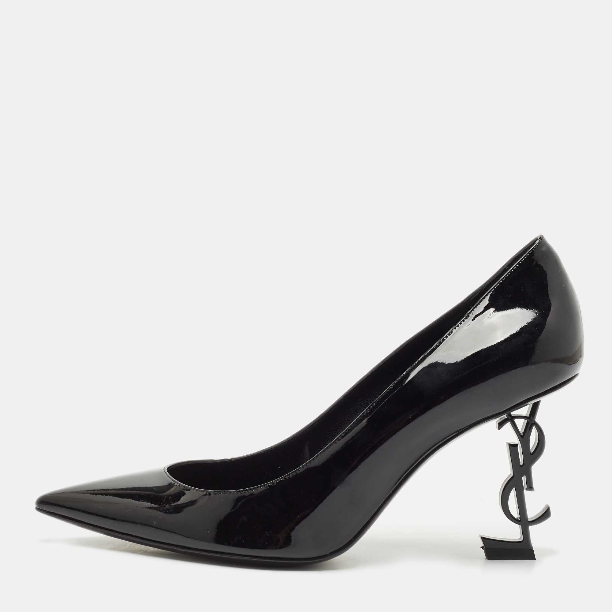Saint Laurent Black Patent Leather Opyum Pointed Toe Pumps Size
Saint Laurent Black Patent Leather Opyum Pointed Toe Pumps Size