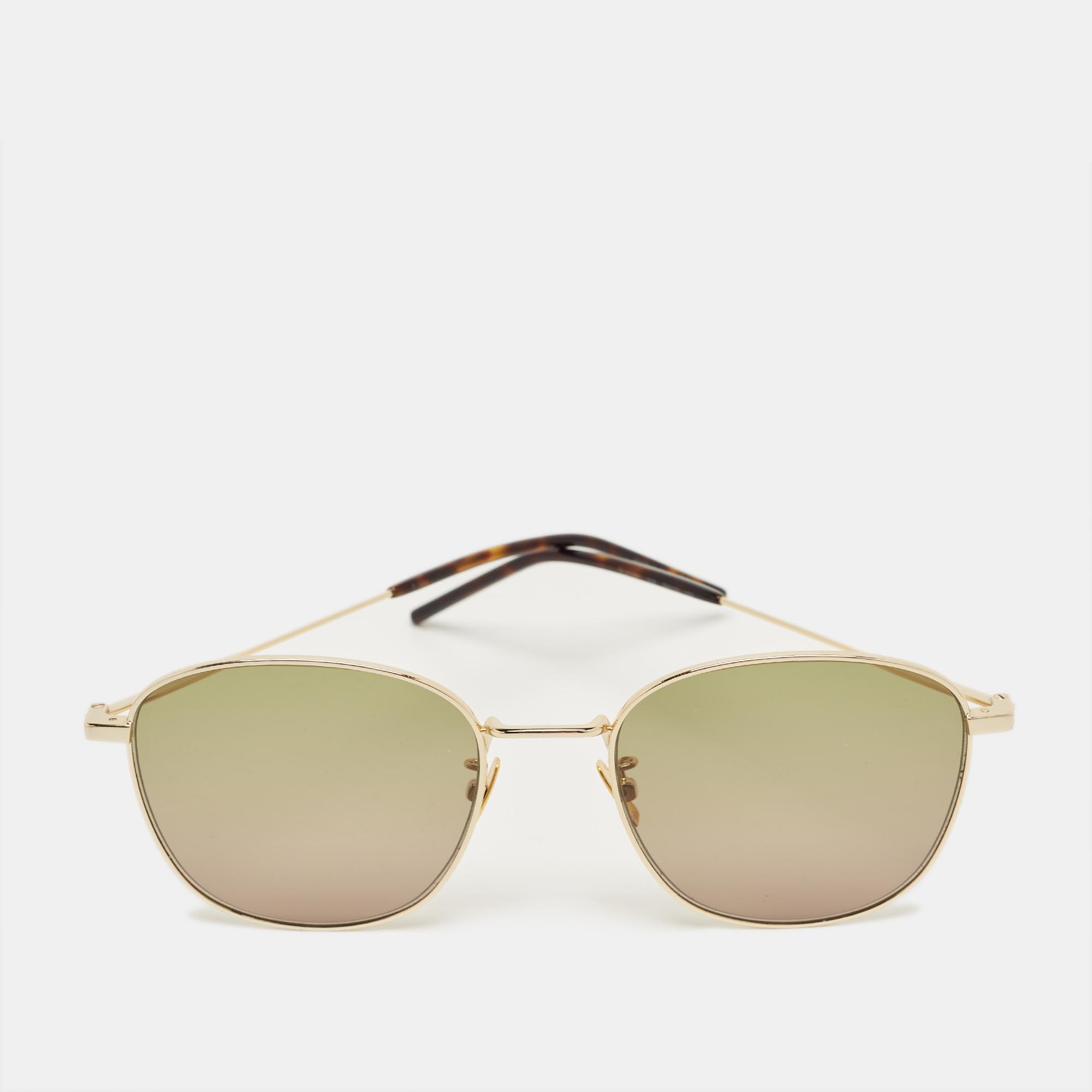 Saint Laurent Green/Gold Tone Gradient SL 273/K Square Sunglasses
Saint Laurent Green/Gold Tone Gradient SL 273/K Square Sunglasses
