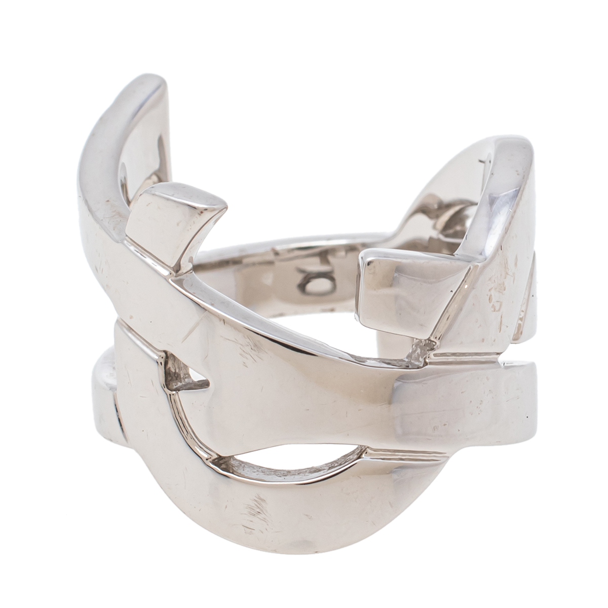 Saint Laurent Cassandre Palladium Plated Ring Size, Silver 
Saint Laurent Cassandre Palladium Plated Ring Size, Silver