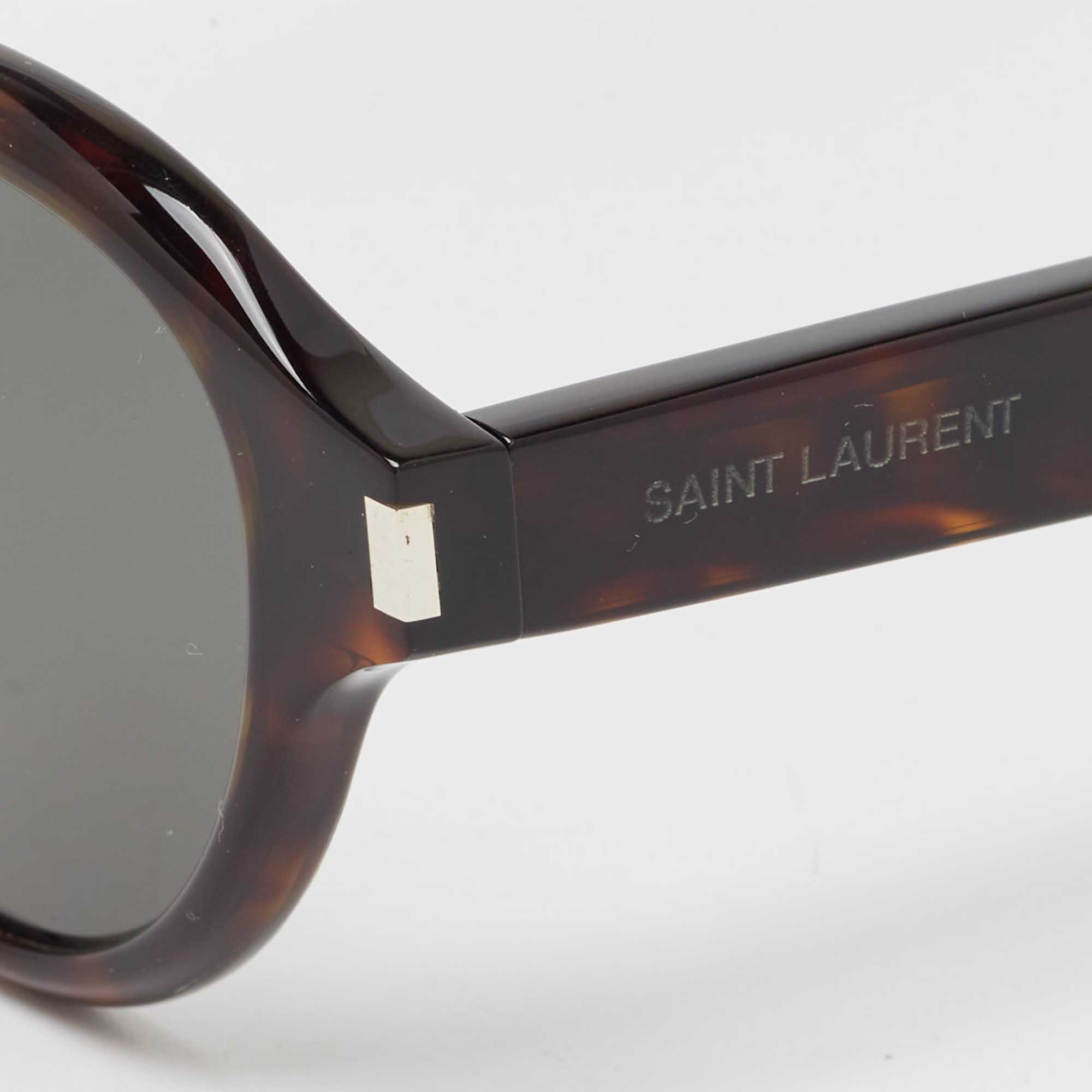Saint Laurent Brown Tortoise SL520 Sunset Cat Eye Sunglasses