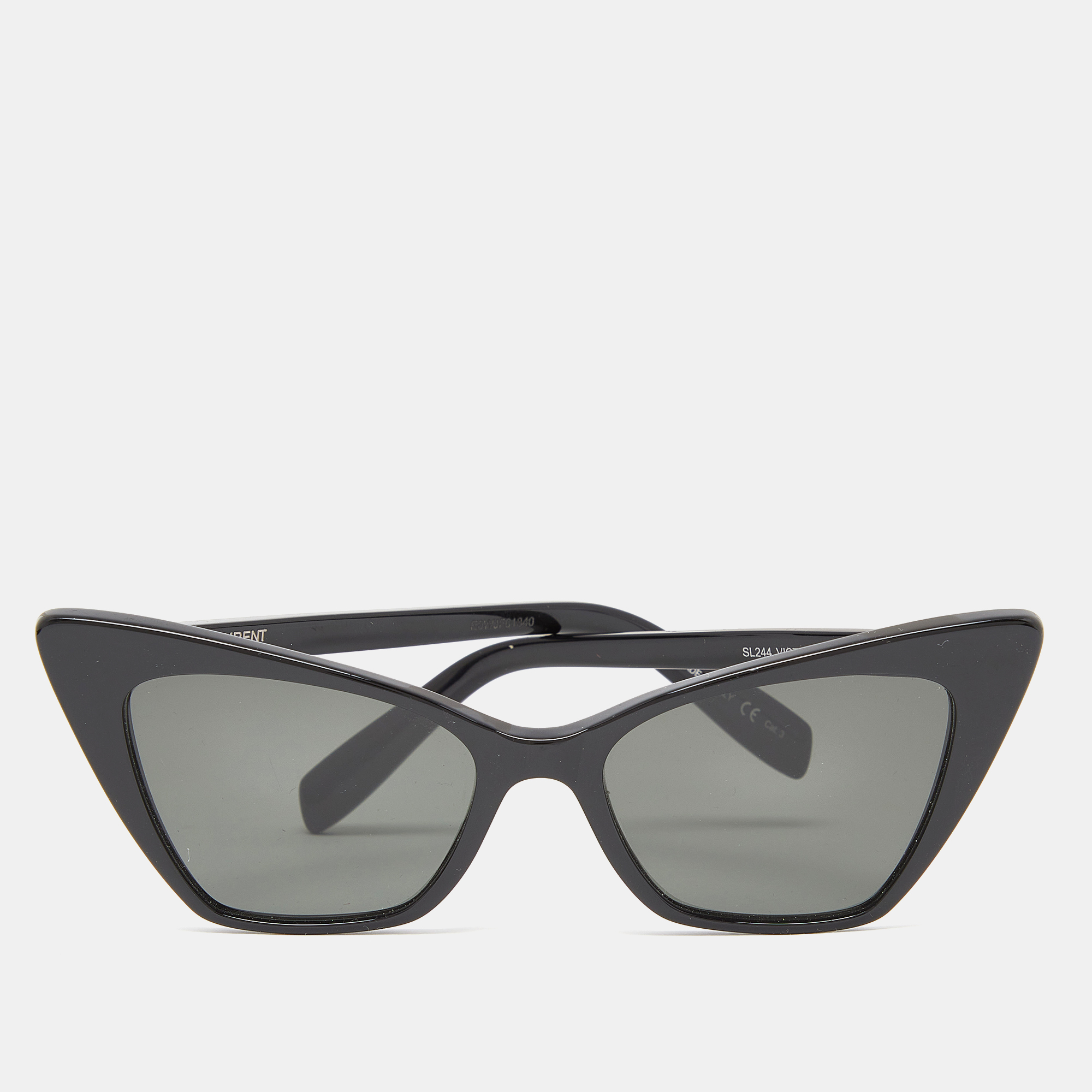 Saint Laurent Black/Grey SL244 Victoire Cat-Eye Sunglasses