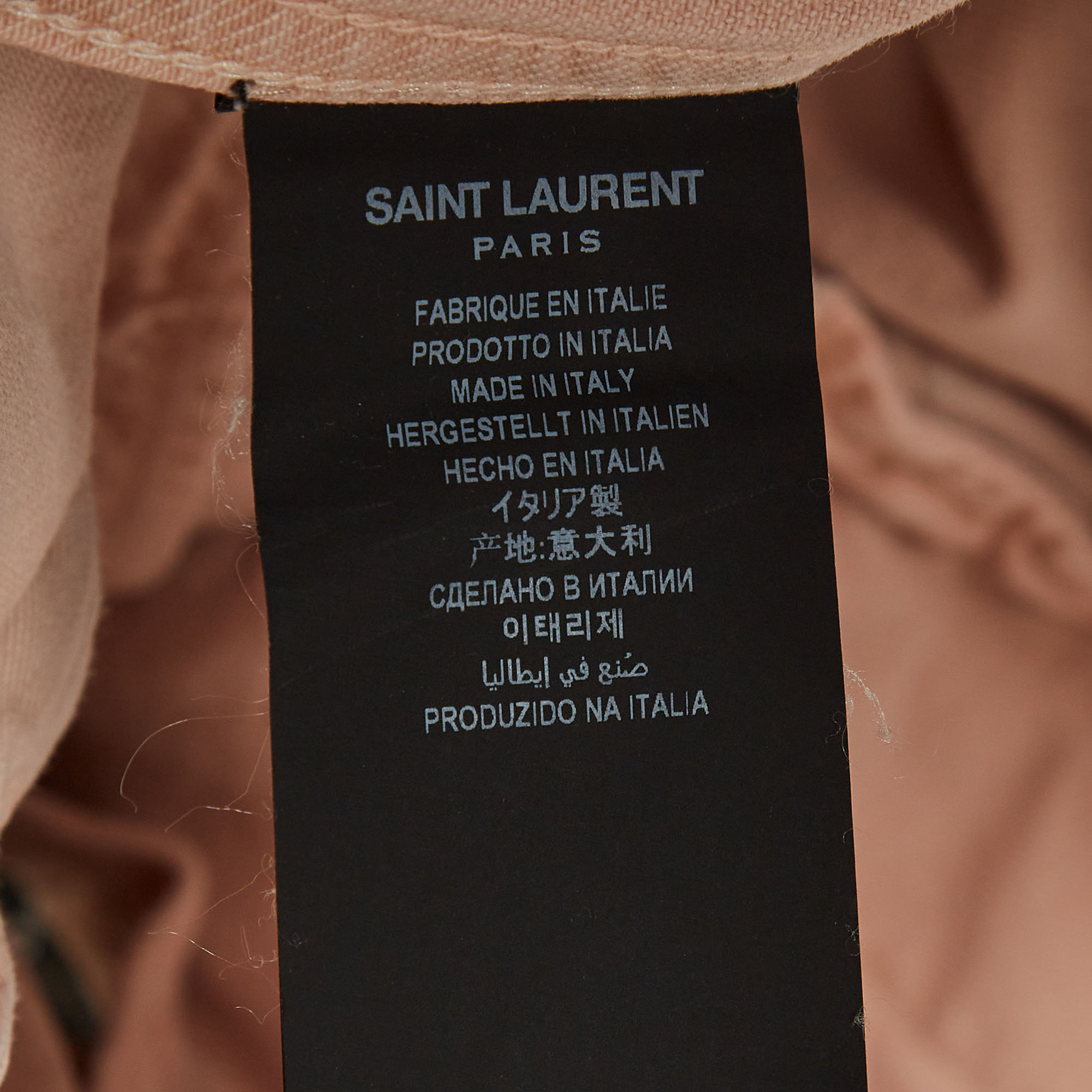 Saint Laurent Paris Pink Denim Button Front Jacket XS