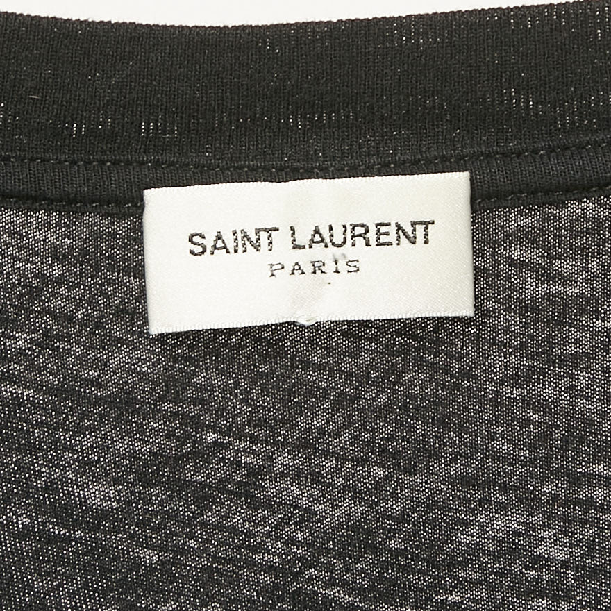 Saint Laurent Paris Black Eiffel Tower Print Jersey T-Shirt XS