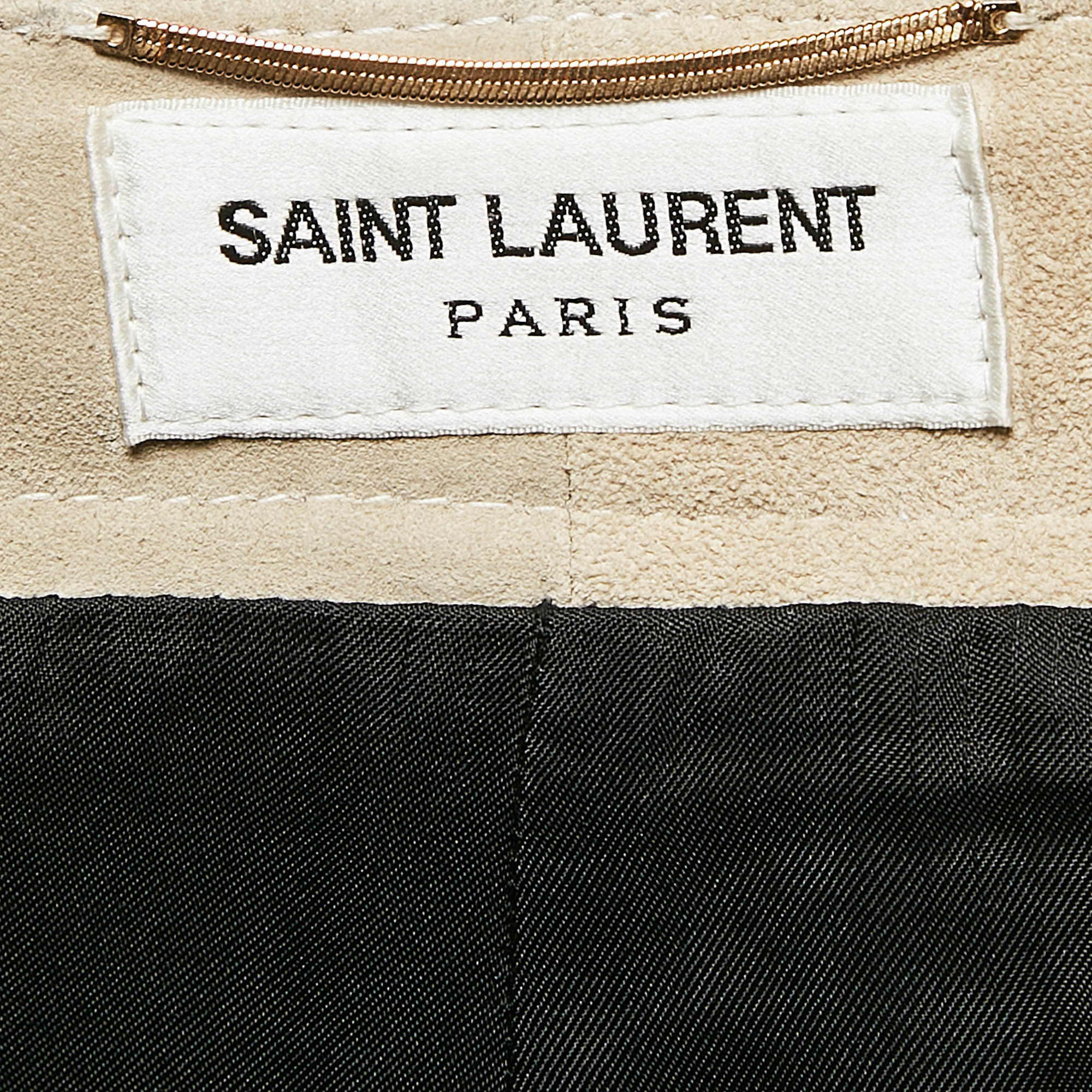 Saint Laurent Beige Suede Pleated Shorts S