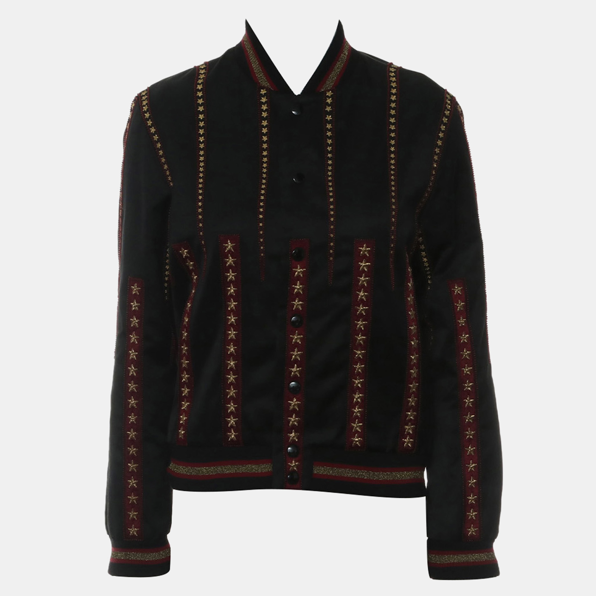 Stars Embellished Bomber Jacket - Saint Laurent Paris - Modalova