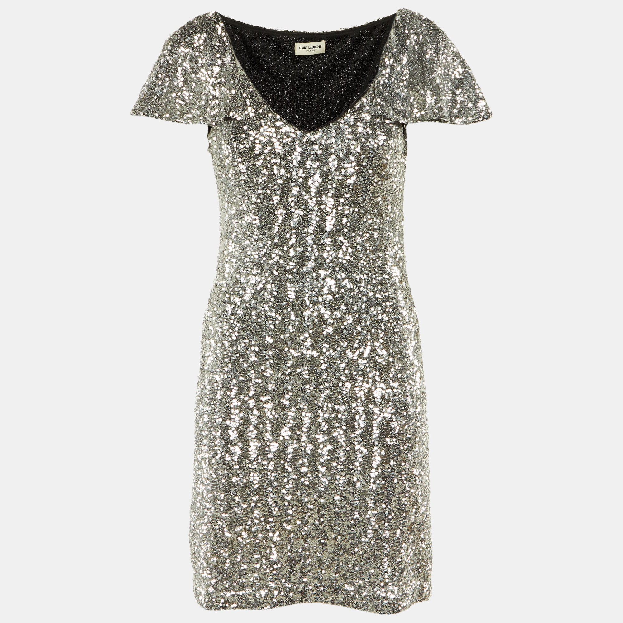 Saint Laurent Paris Silver Sequined Knee Length Dress S
Saint Laurent Paris Silver Sequined Knee Length Dress S