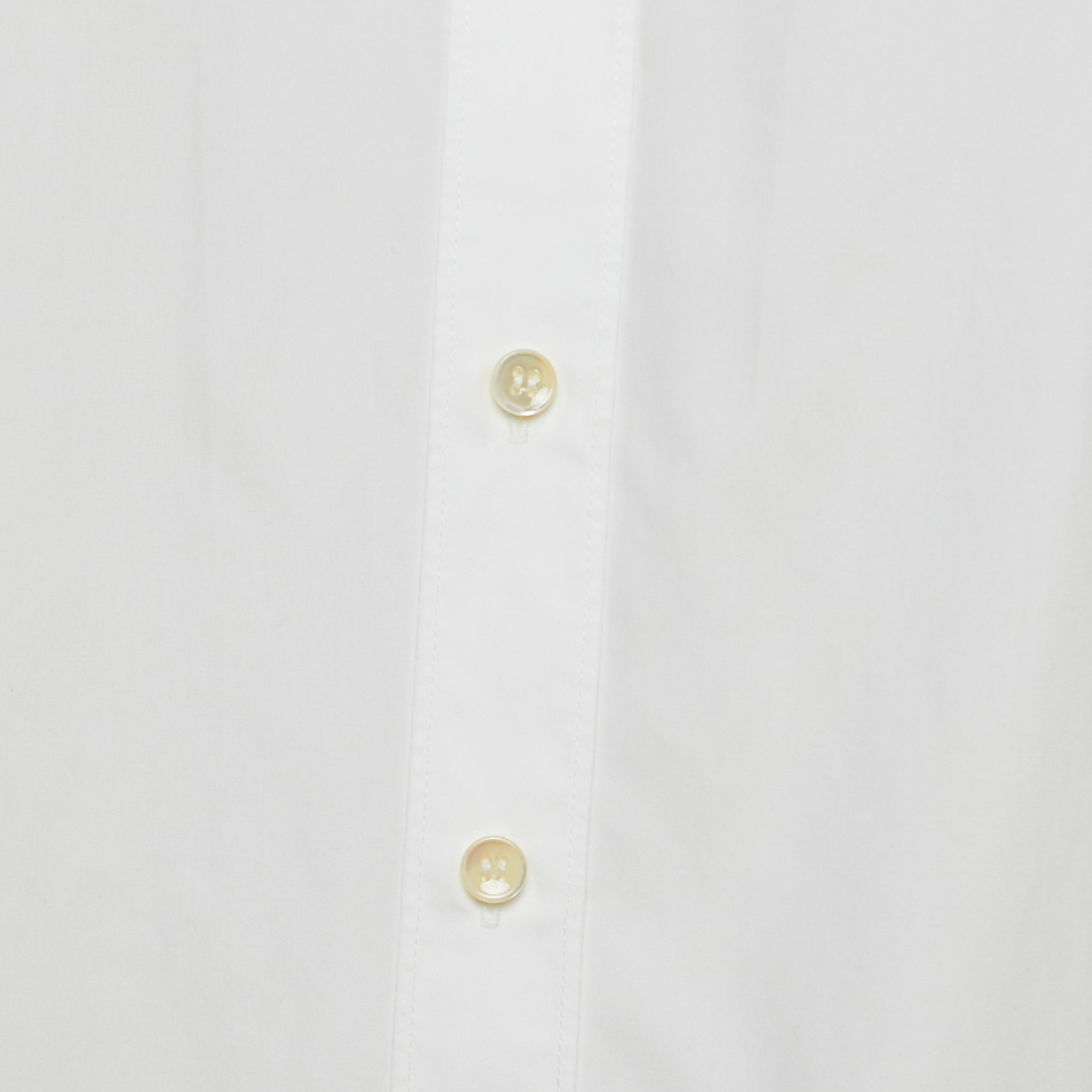 Saint Laurent White Cotton Button Front Shirt 2XL
