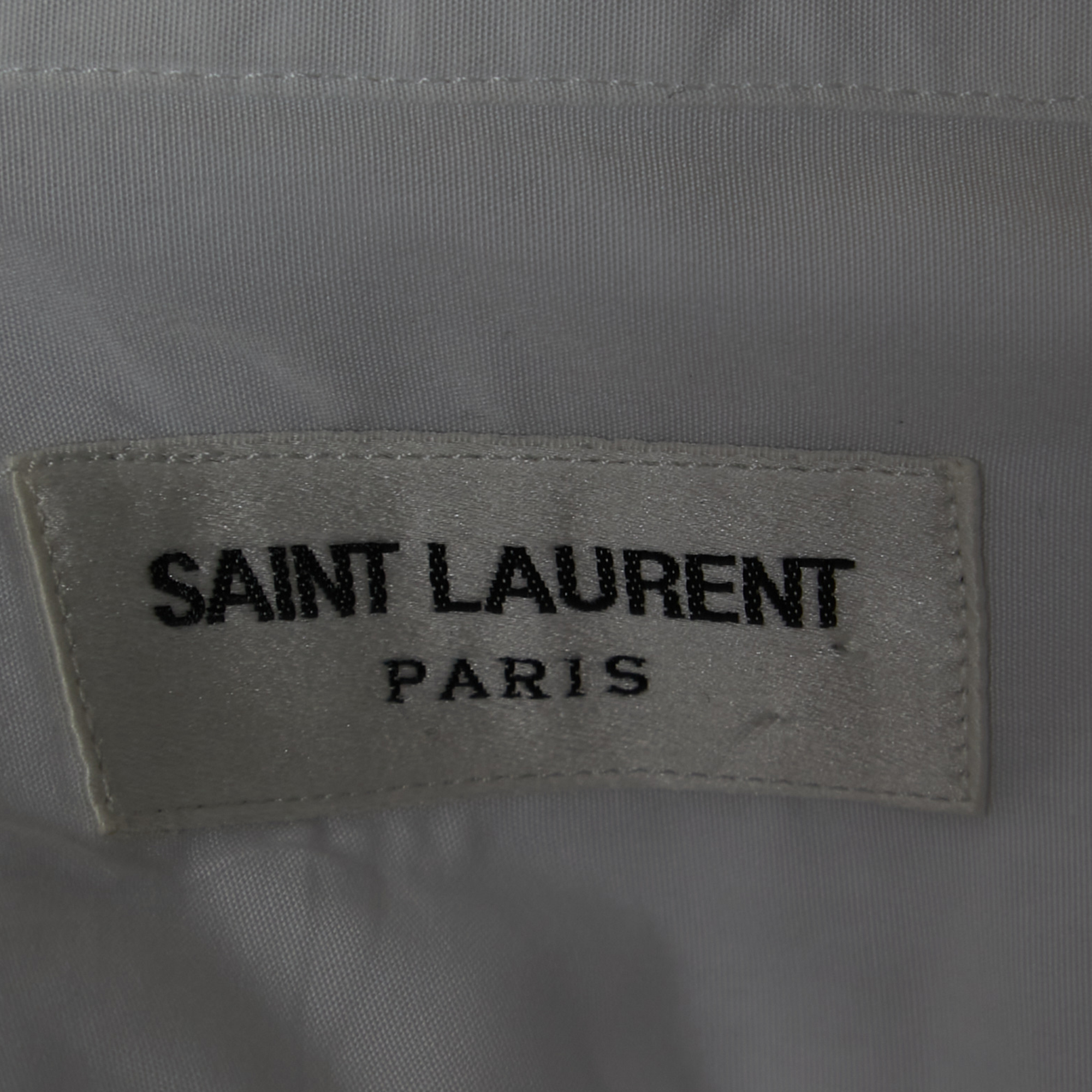 Saint Laurent White Cotton Button Front Shirt 2XL