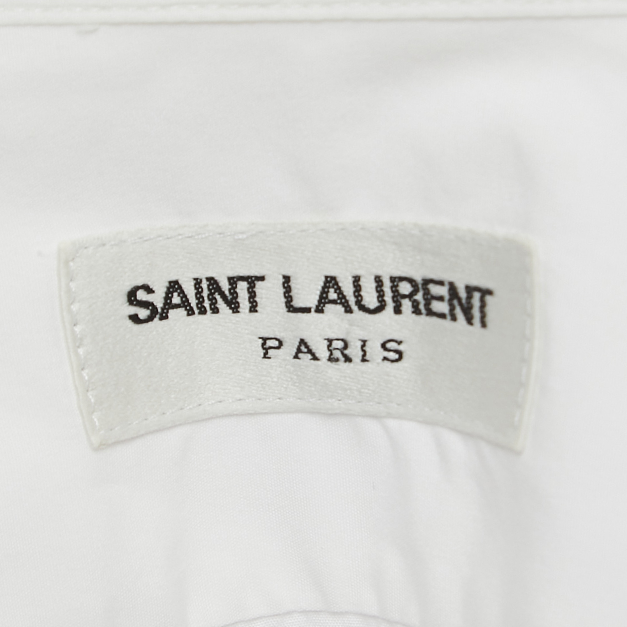 Saint Laurent White Cotton Button Front Shirt M