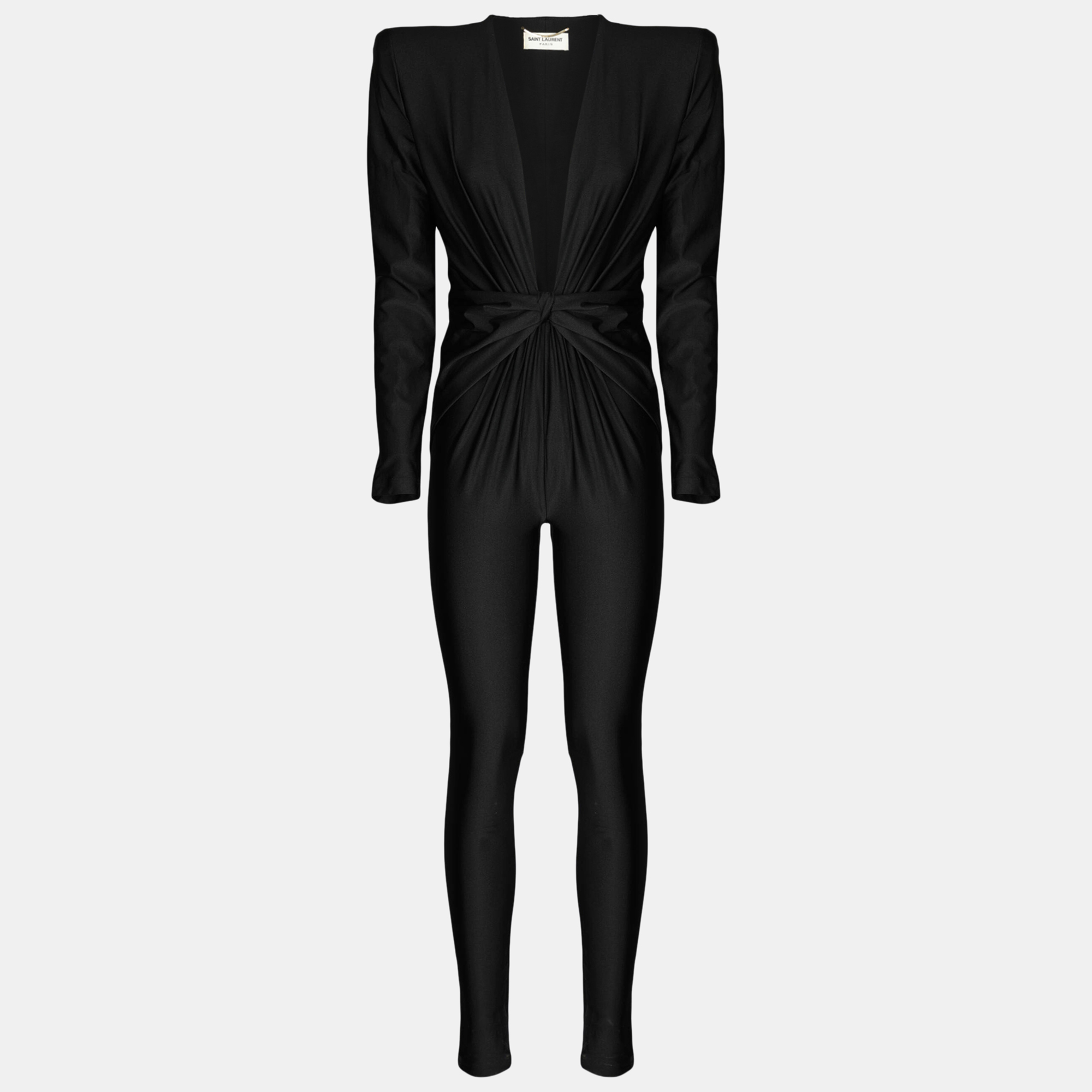 Saint Laurent  Women's Synthetic Fibers Jumpsuit - Black - S