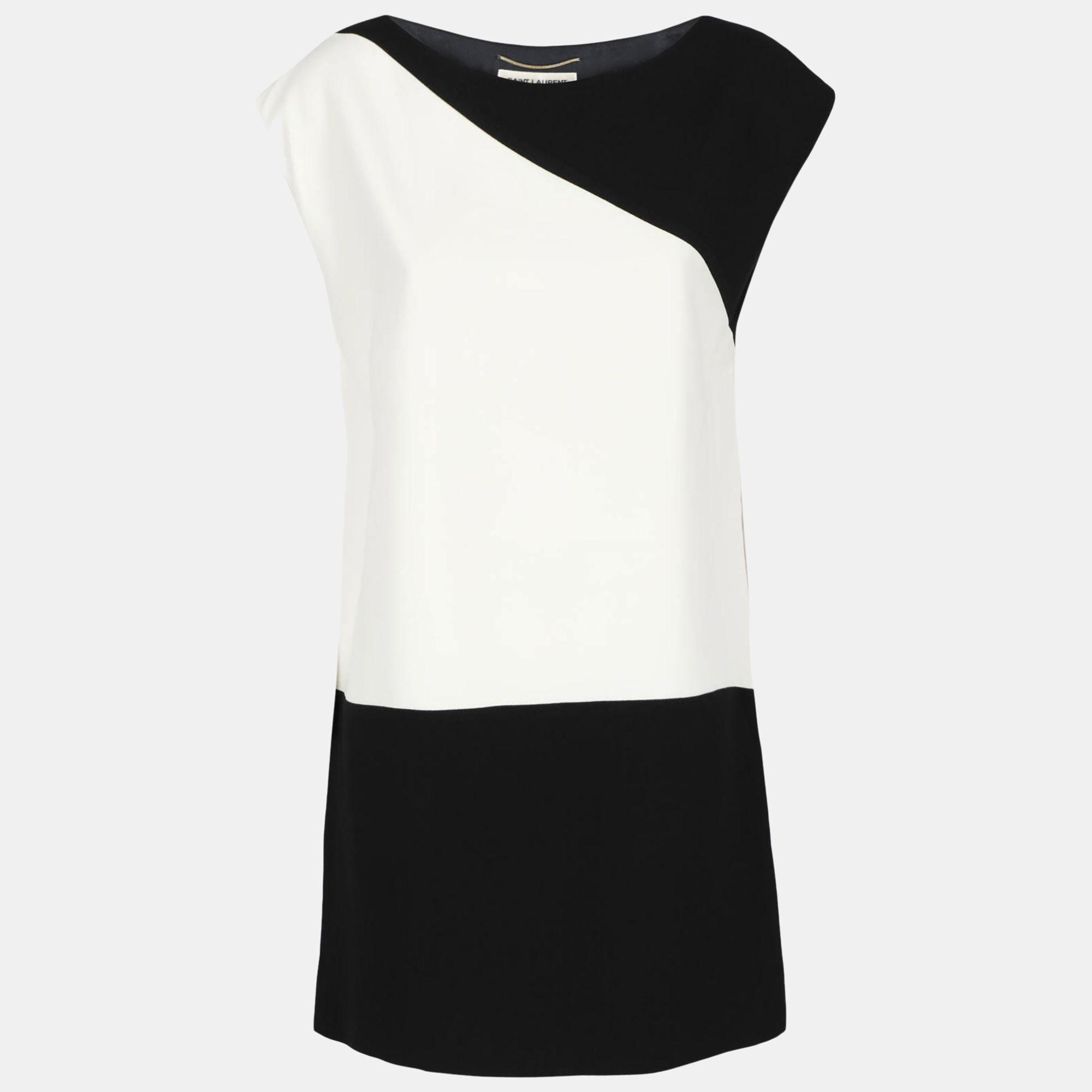 Saint Laurent  Women's Synthetic Fibers Mini Dress - Black - M