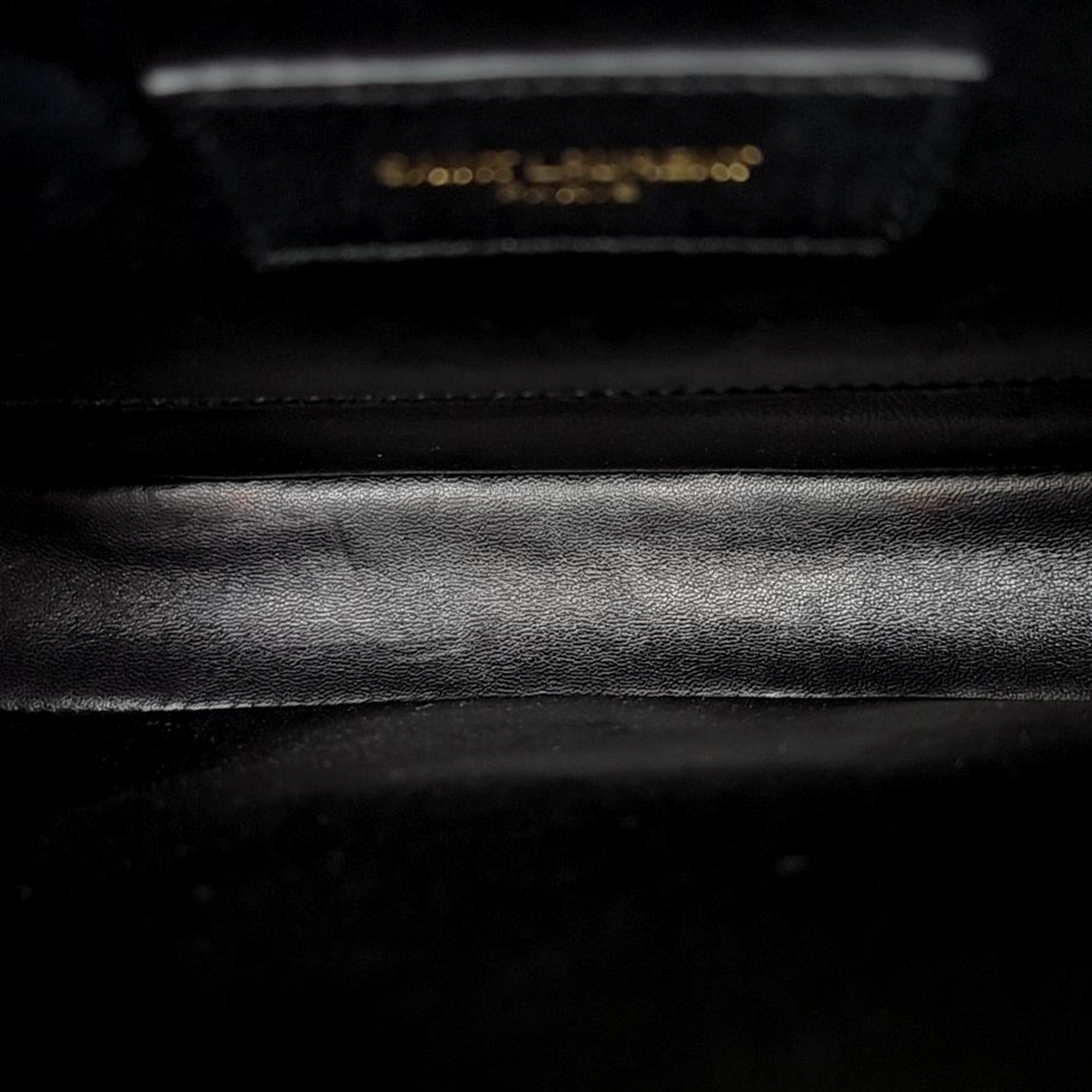 Saint Laurent Black Suede&Leather Lulu Medium Handbag