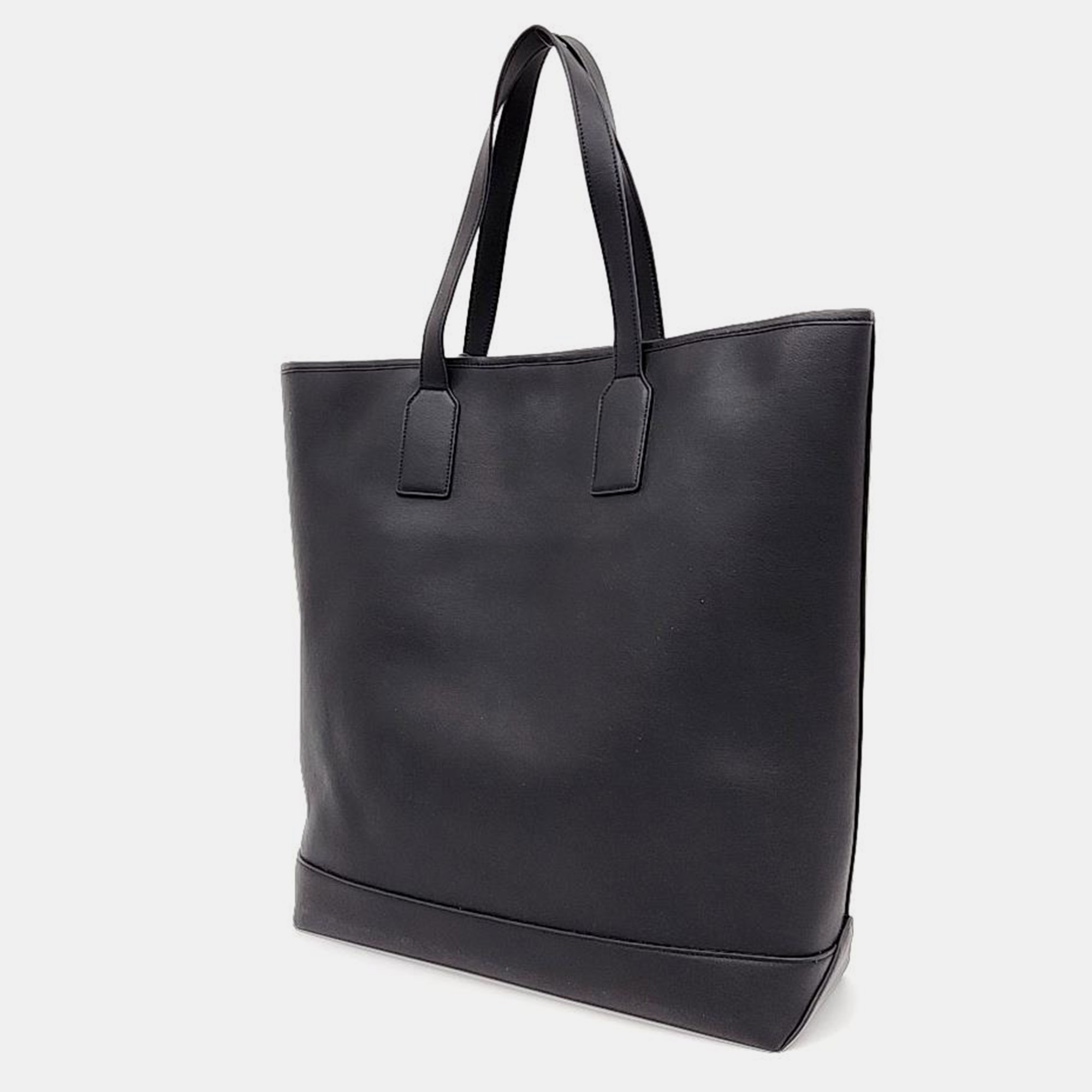 Saint Laurent Black Leather Bold Shopper Bag