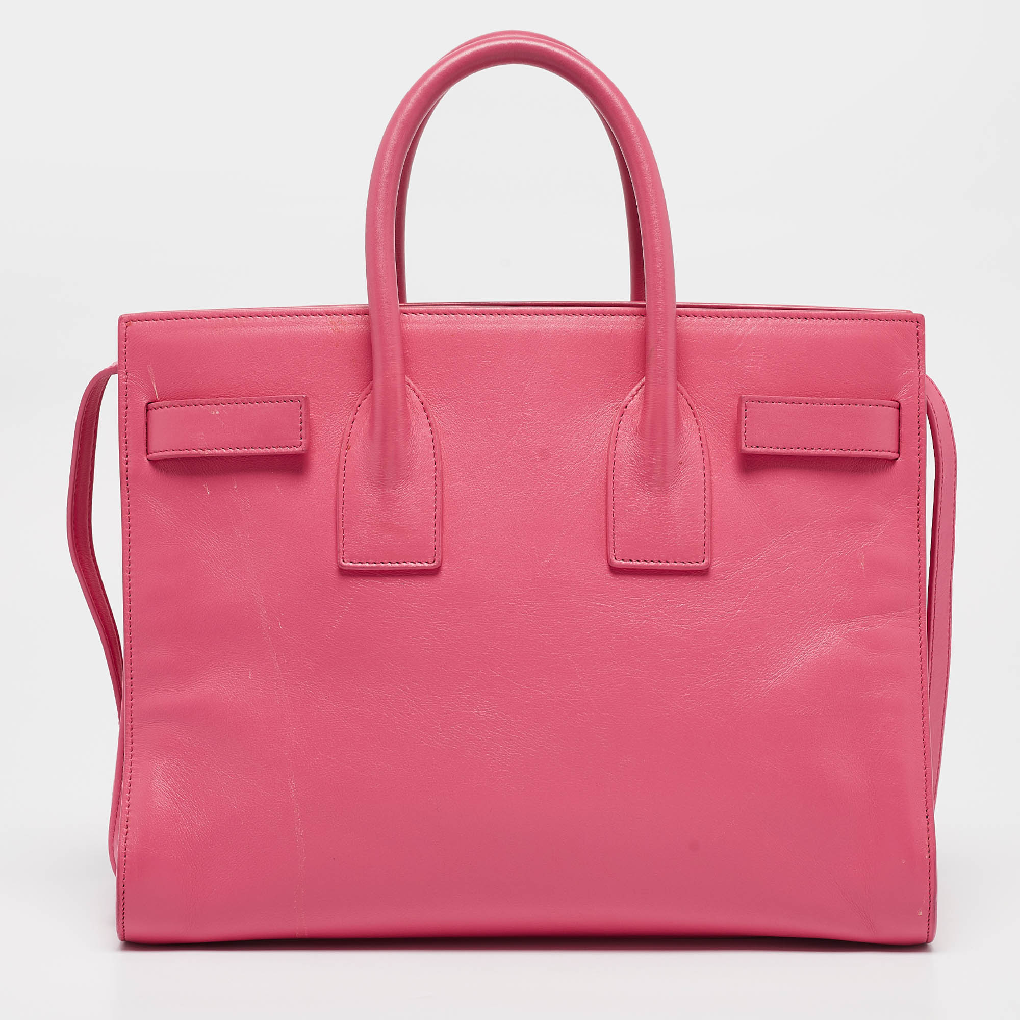 Saint Laurent Pink Leather Small Classic Sac De Jour Tote