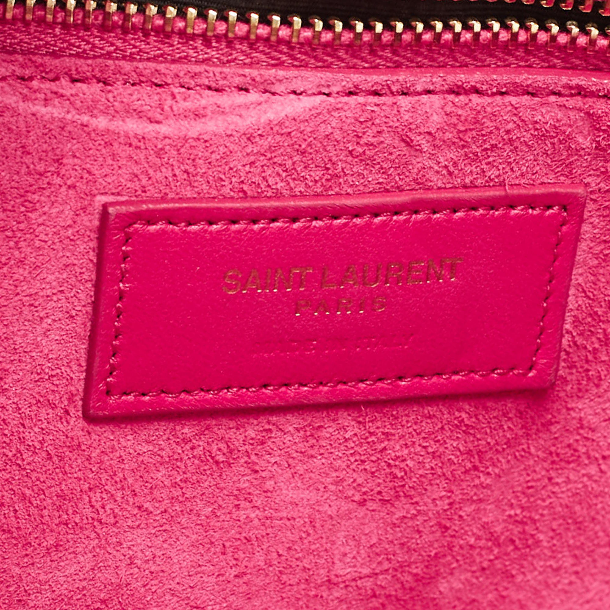 Saint Laurent Pink Leather LE 5 À 7 Shoulder Bag