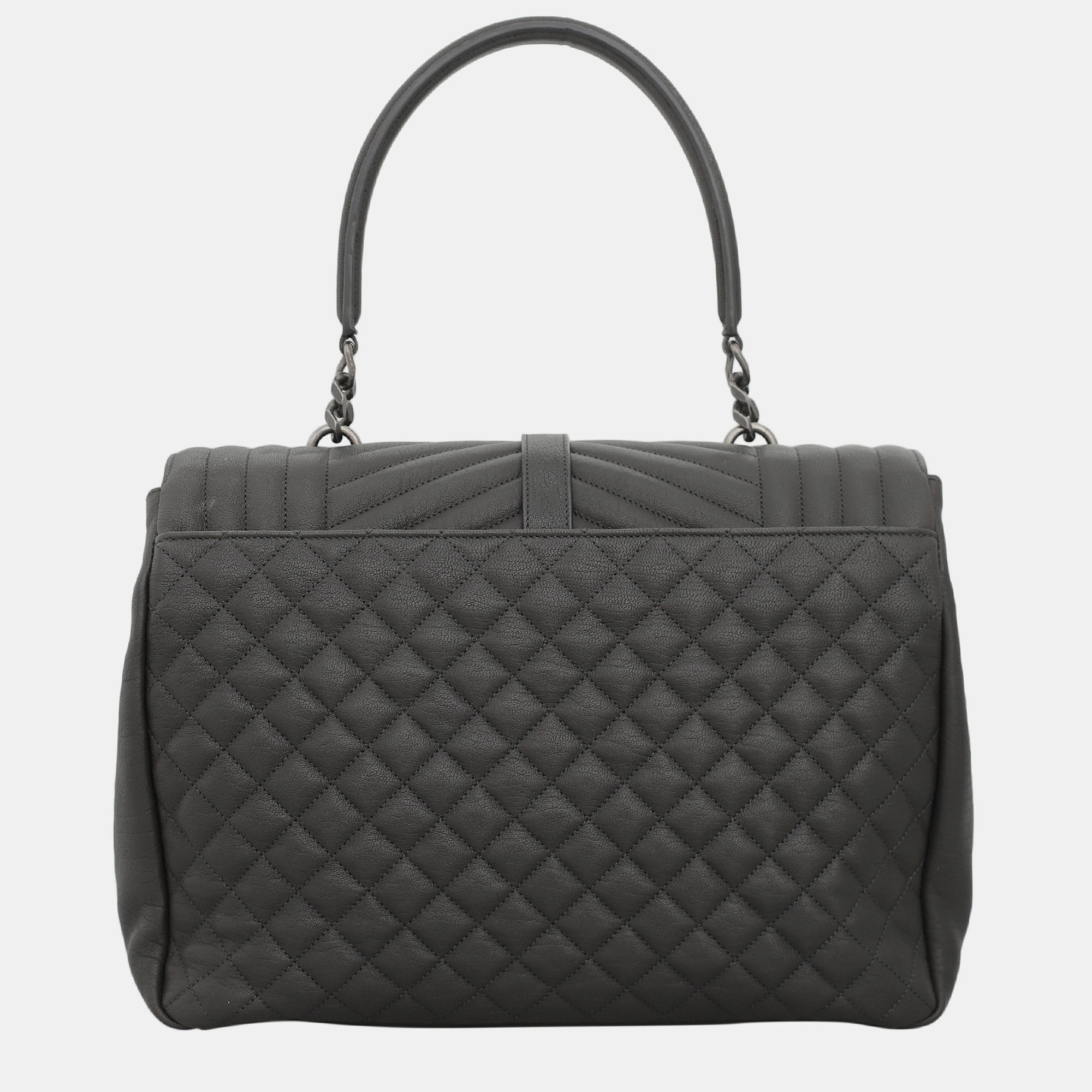 Saint Laurent Dark Grey Monogram College Bag